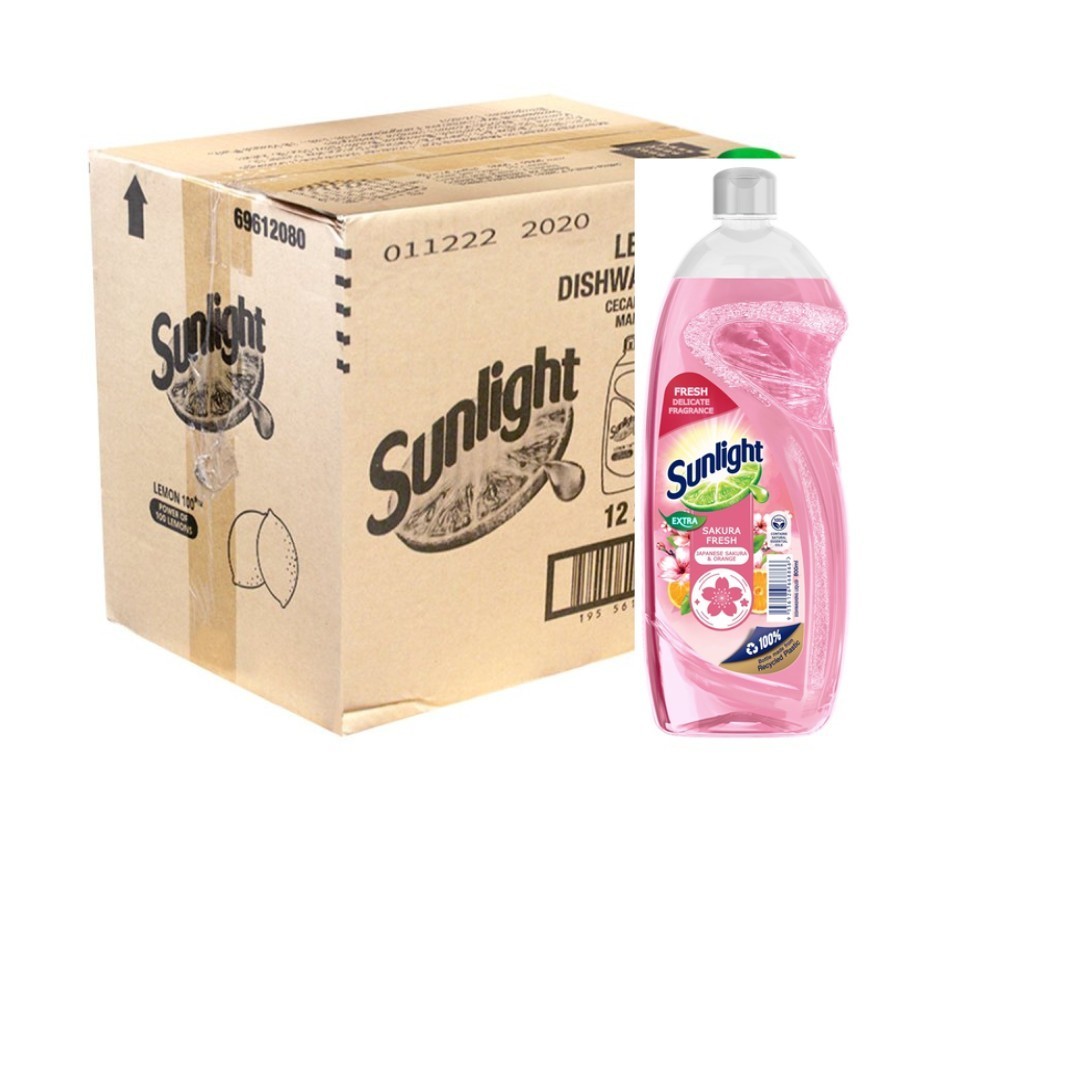 Sunlight Dishwash Liquid Instant Degreasing Tech 800ml Variant – 12 Bottles