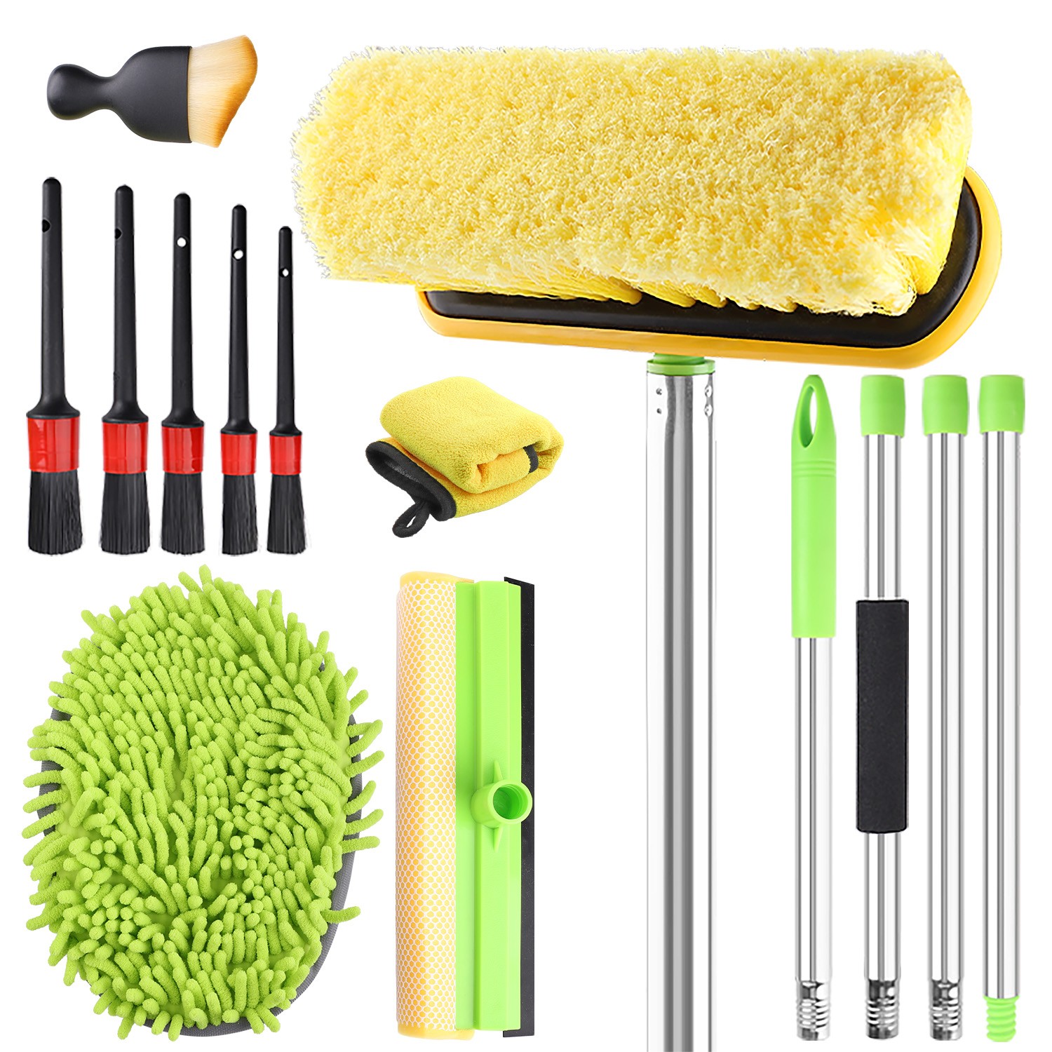 12Pcs Wheel Brush Kit for Cleaning Wheel & Tire, Wheel & Rim Brush,Car Detailing