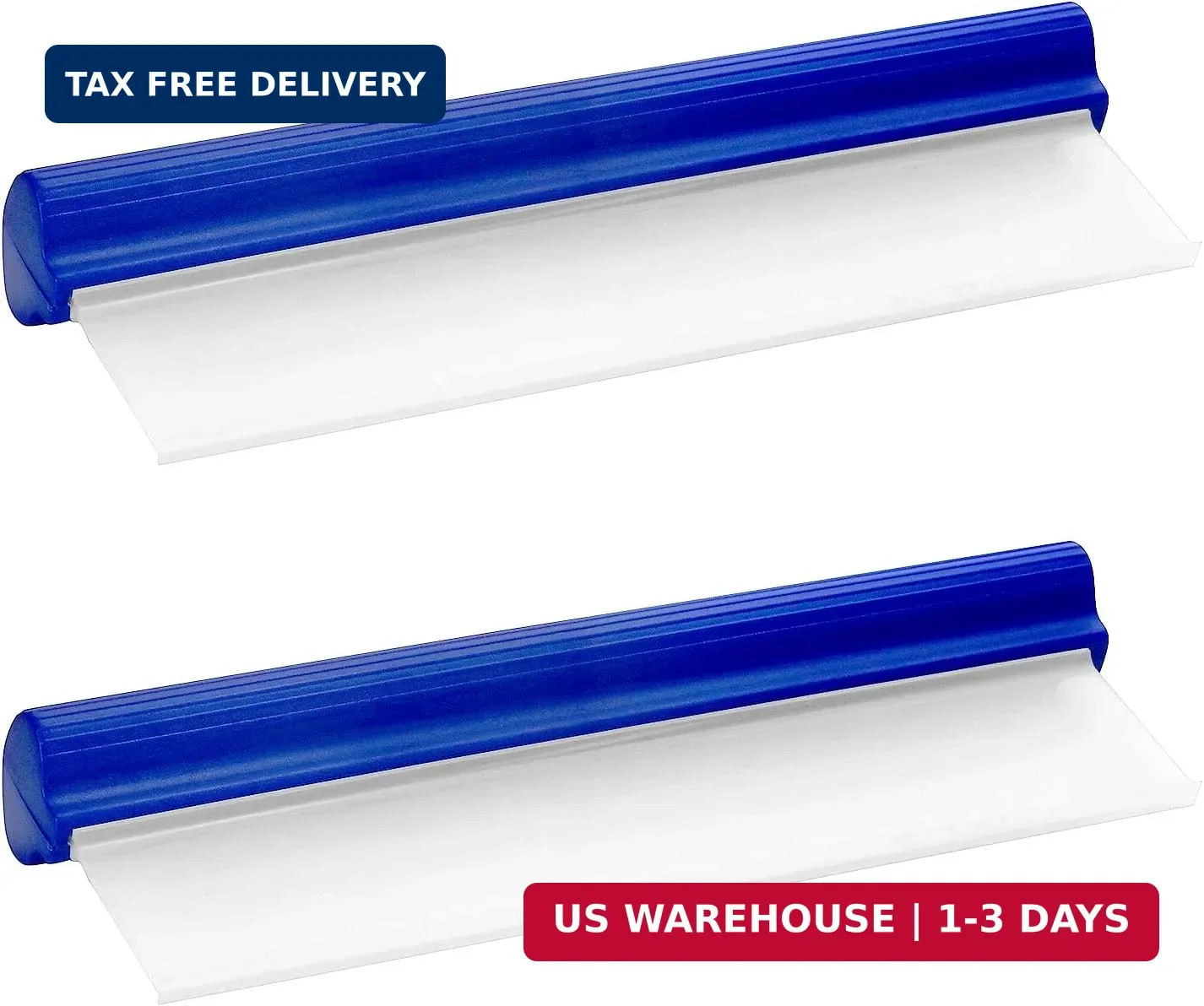 QWORK Car Squeegee, 2 Pack 12 inch Flexible Car Water Scraper Tool Silicone Wind