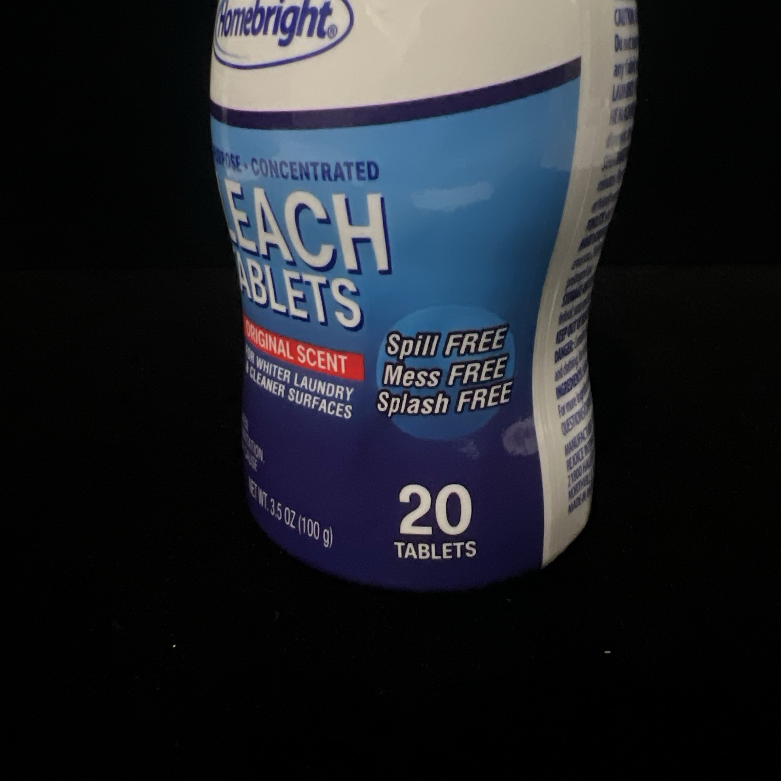 1 Powerhouse Bleach Tablets Ultra Concentrated Original Scent 20 Ct 20-Tabs