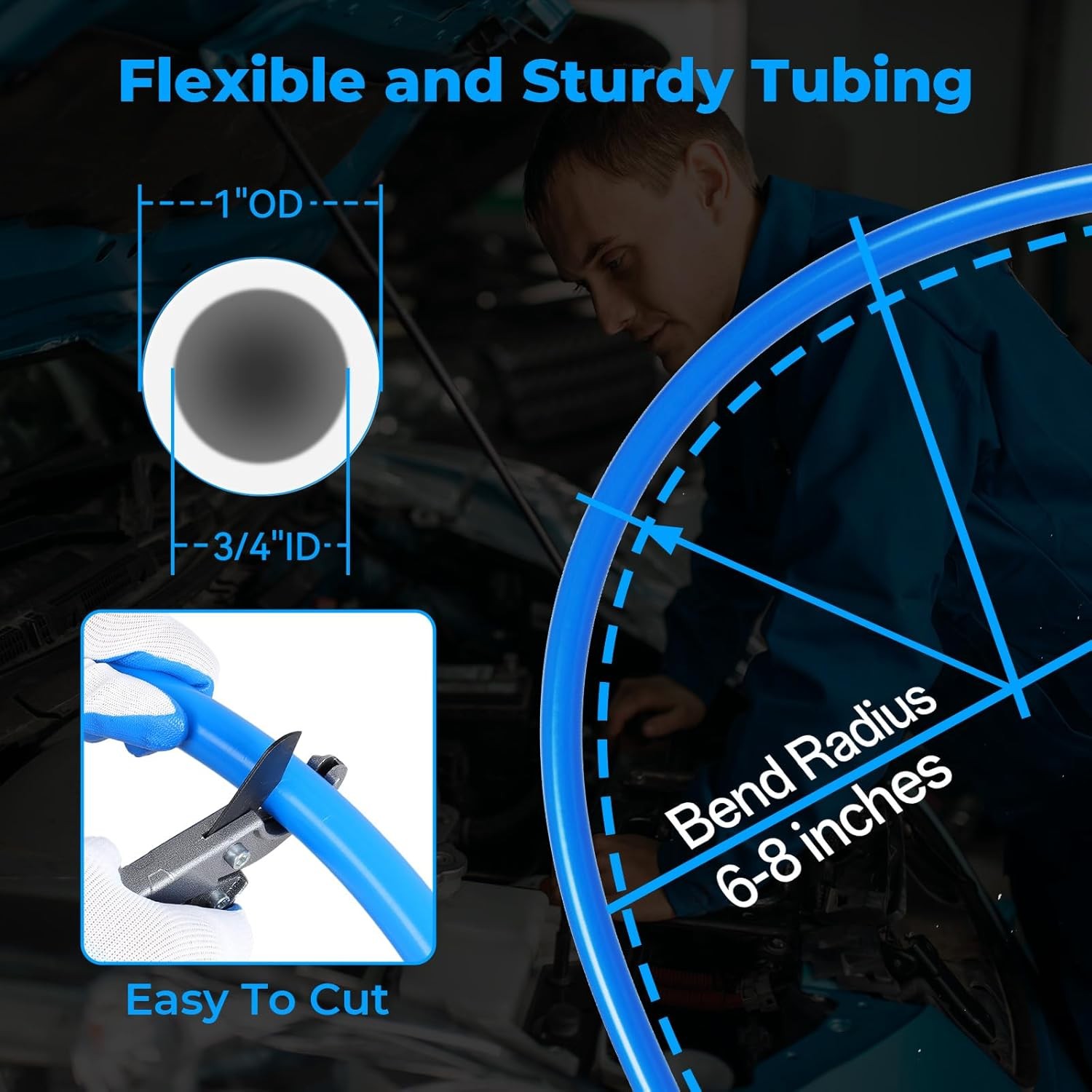 3/4″×100ft Compressed Air Line Kit Hdpe- Rapid Air System Right Angle Fittings