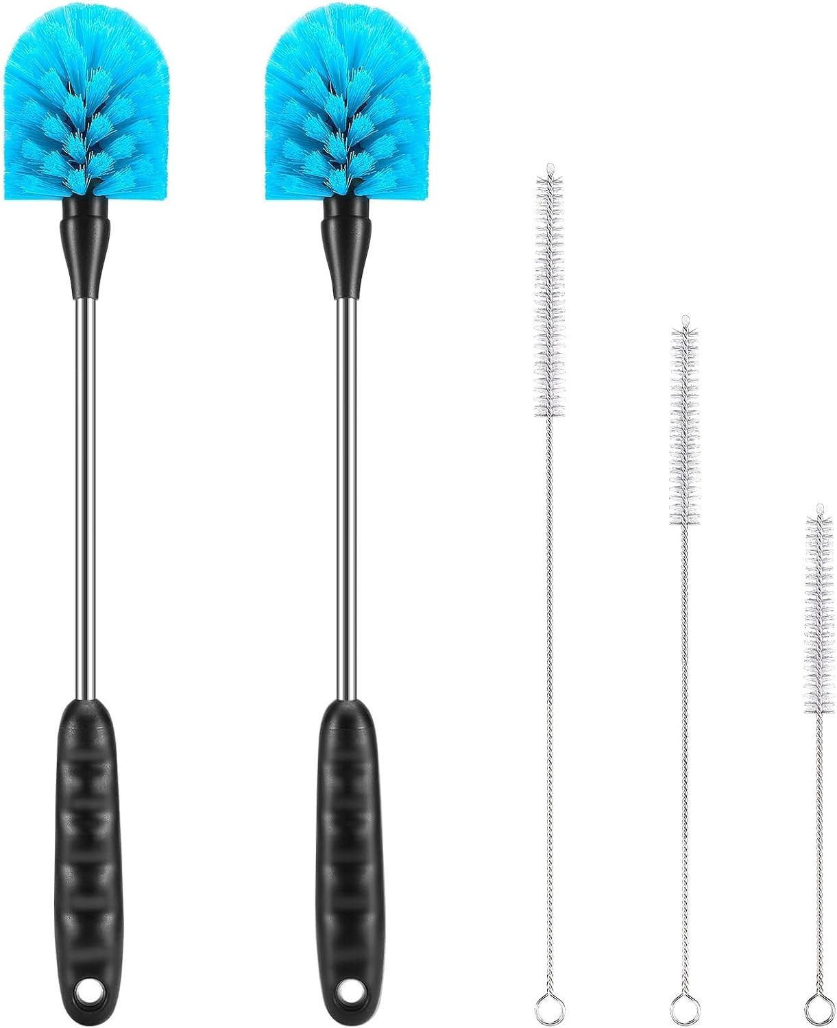 Baby 5 Pack Bottle Cleaning Brush Set, Stainless Steel Scrub Cleaner Brush