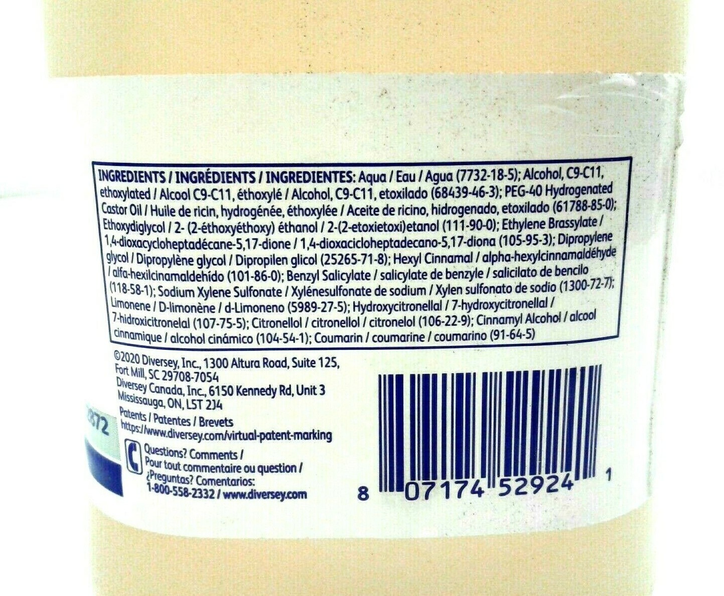 Diversey 93062872 Good Sense Fresh Phase 1.5L Bottle Fabric Freshener Qty 1