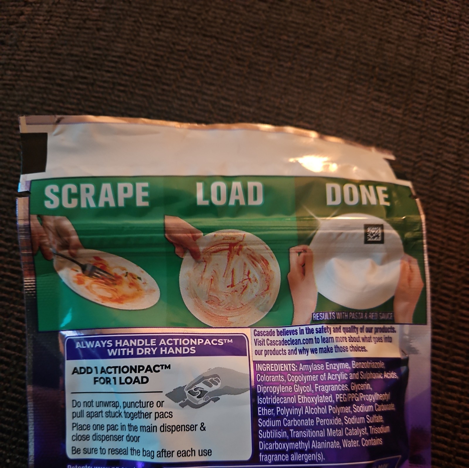 30 Brand New Cascade Platinum Plus Dishwasher- Fresh Scent Packs Pods