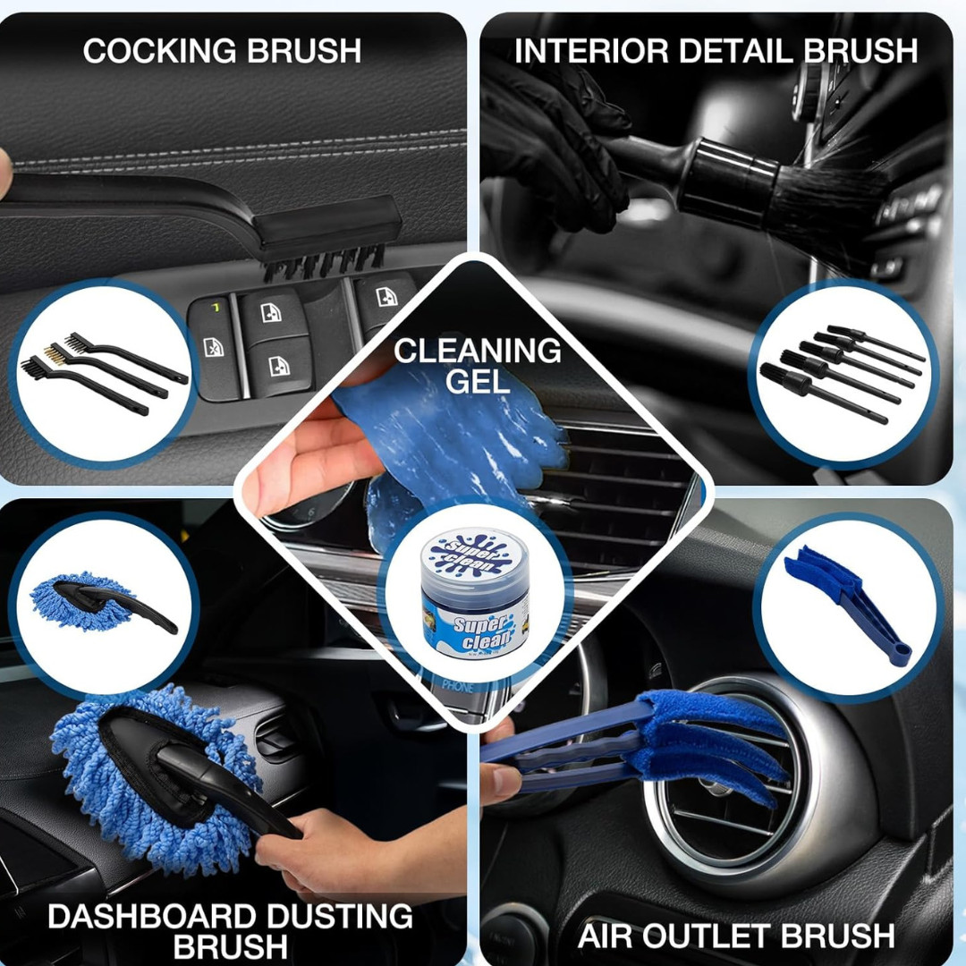 28Pcs Professional Car Detailing Kit | Complete Interior & Exterior Car Cleaning