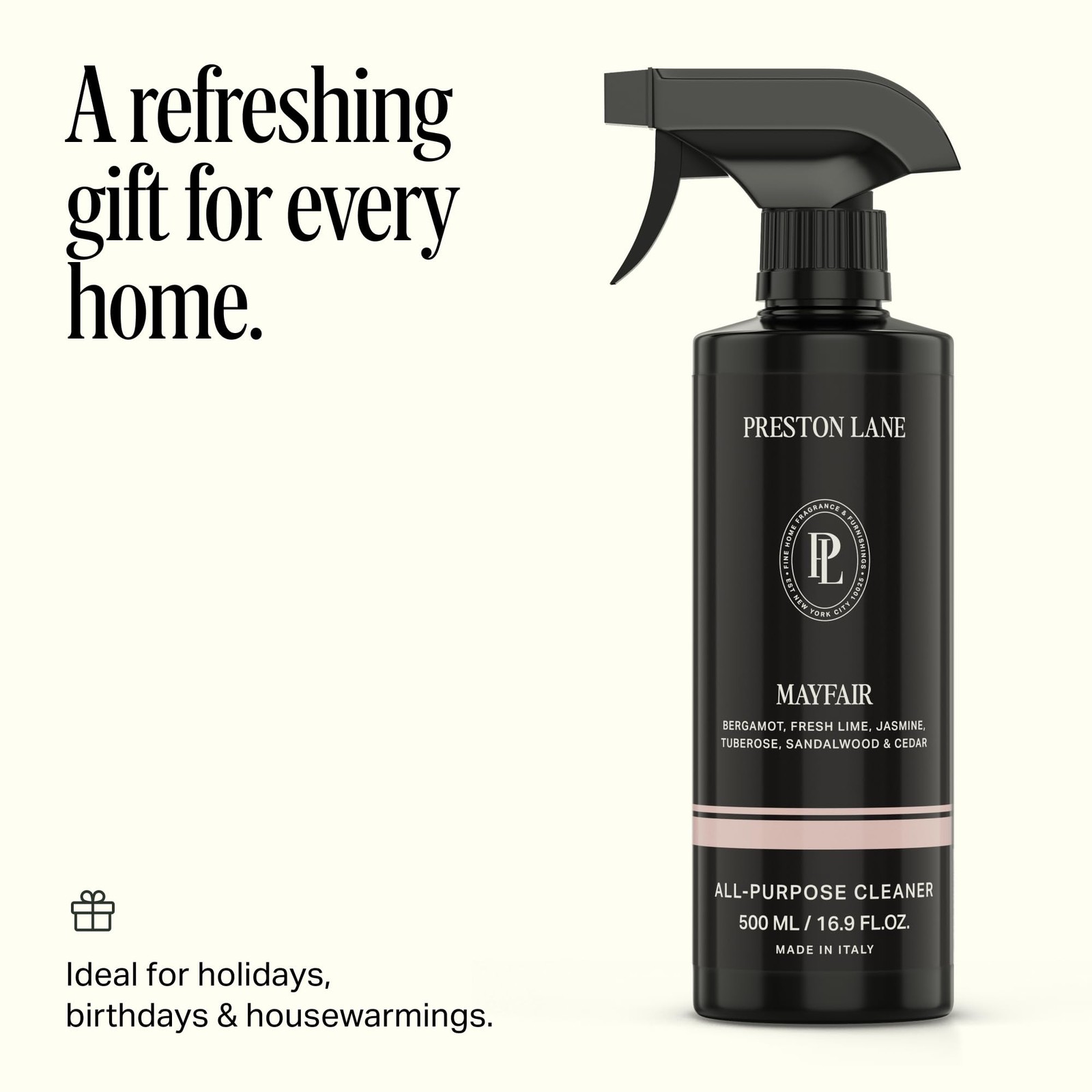 Preston Lane Luxury All-Purpose Cleaner, Mayfair Scent | Bio-Based Multi-Surf…