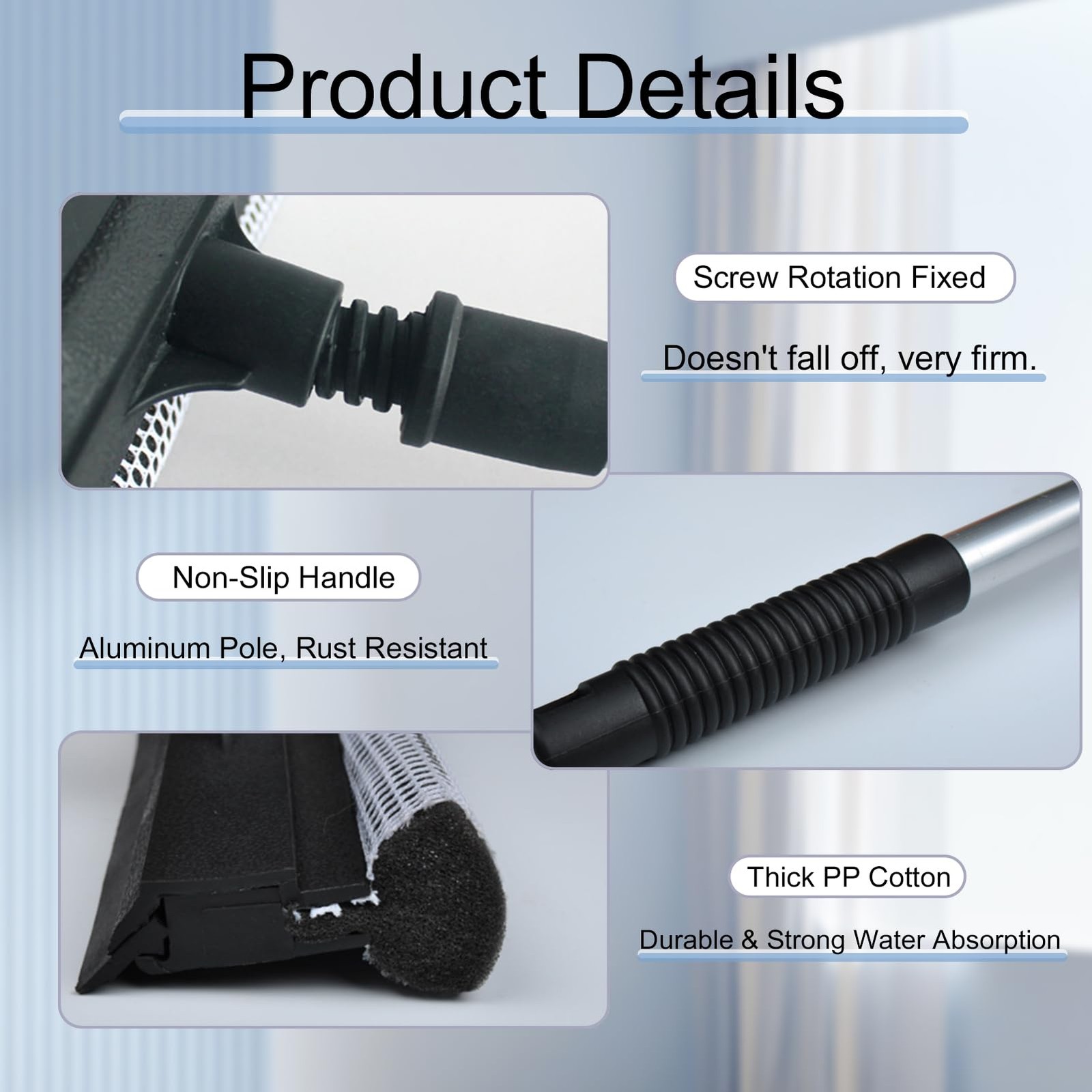 2 Pack Squeegee for Car Window Cleaning and Windshield Washing,2 in 1 Car Win