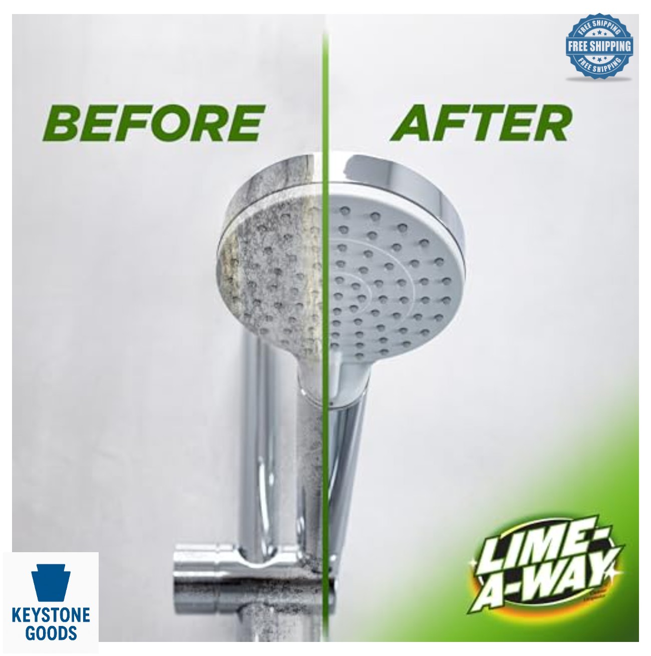 Hard Water Stain Remover Spray 32oz Tough Lime Calcium Rust Bathroom Cleaner