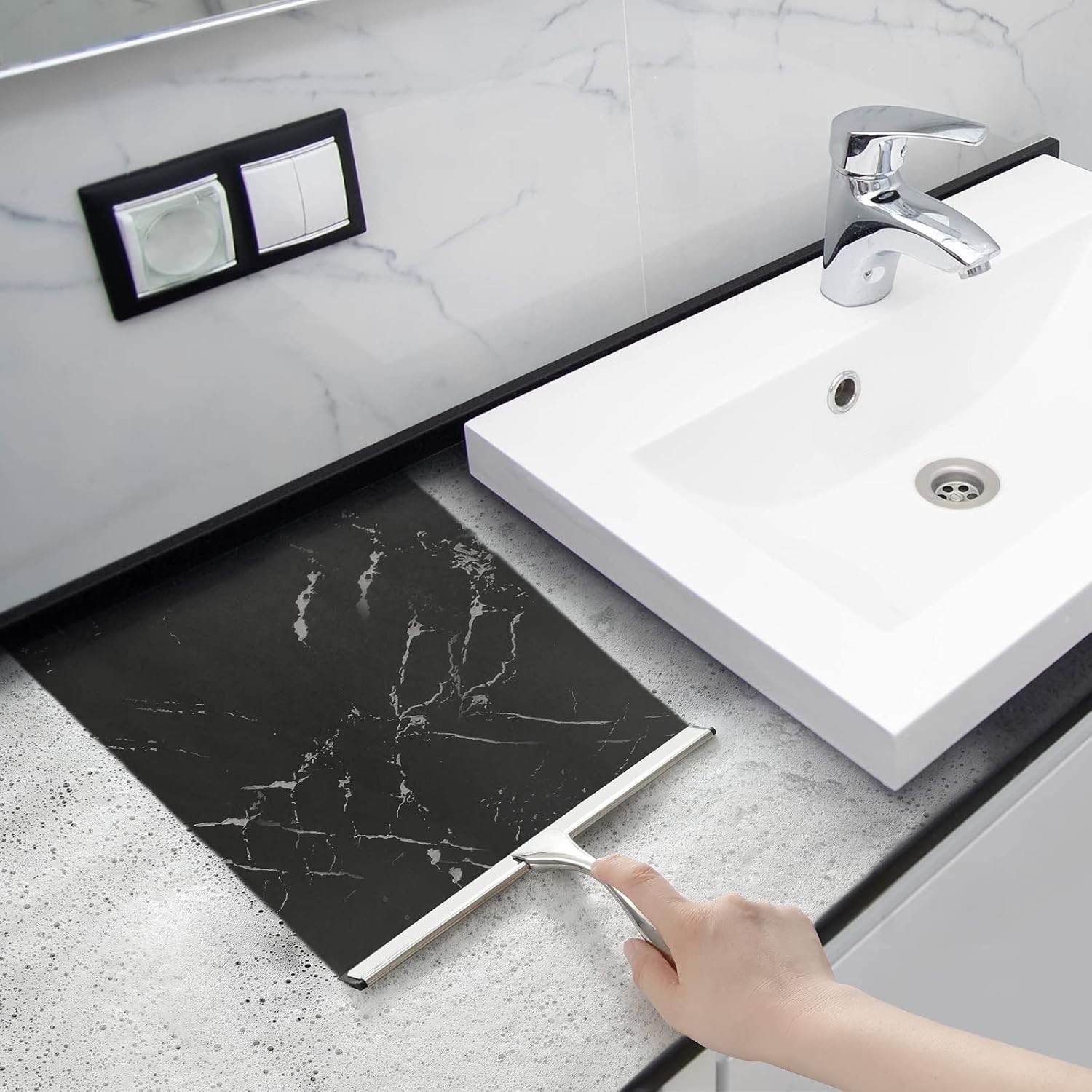 Modern 12-Inch Multi-Surface Shower Squeegee for Streak-Free Shine Effortlessly