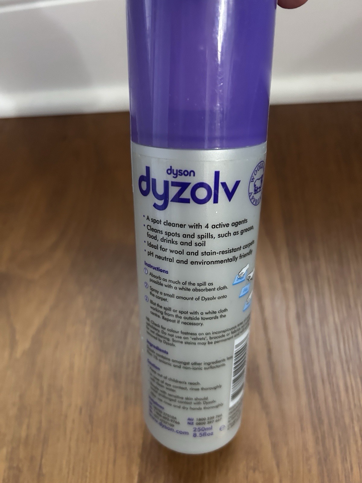 Dyson Dyzolv Spot Cleaner 8.5 oz Bottle For Carpets And Rugs