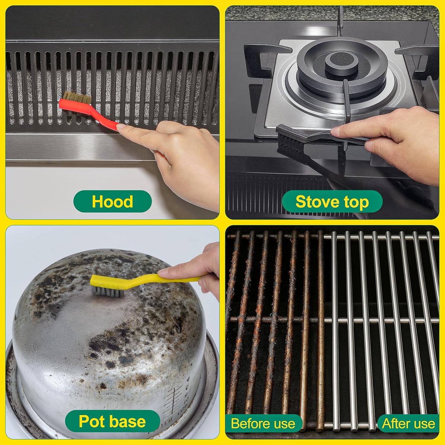 Hard Bristle Crevice Cleaning Brush for Kitchen Bathroom Grout and Household Use