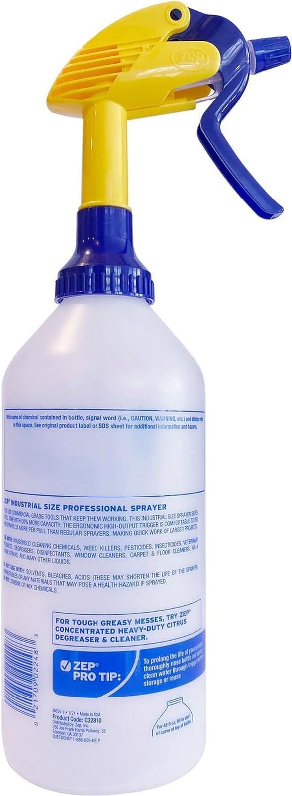 Industrial Sprayer Bottle – 48 Ounces C32810 – up to 30 Foot Spray, Adjustable N