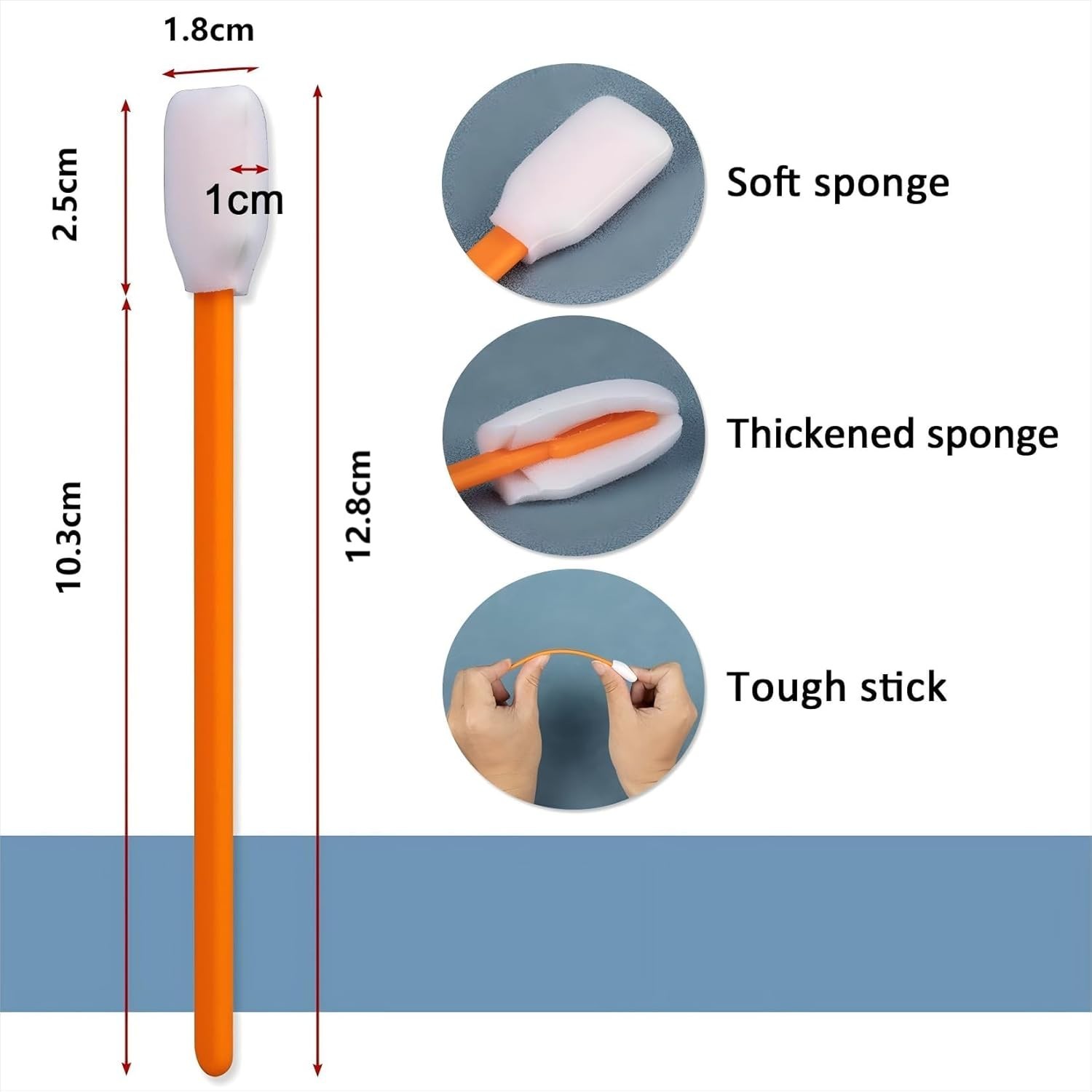 30 PCS Foam Cleaning Swabs – Versatile Applicator for Lenses & Detailing
