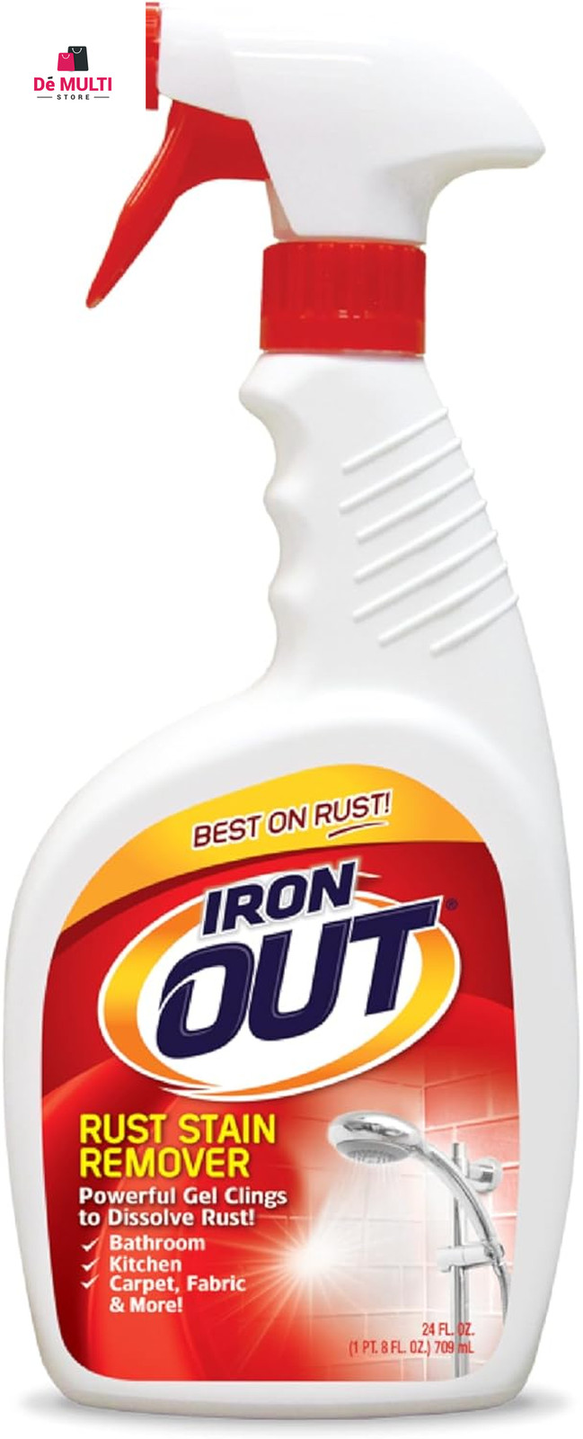 Iron OUT Rust Stain Remover Spray Gel, Remove Rust Stains in Bathrooms, Kitch