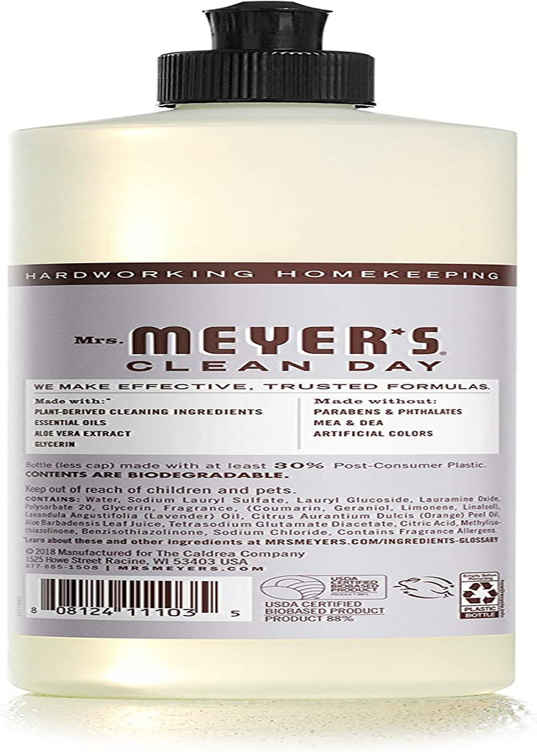 Mrs. Meyer’s Clean Day Liquid Dish Soap, Lavender, 16 Fl. Oz – Pack of 3