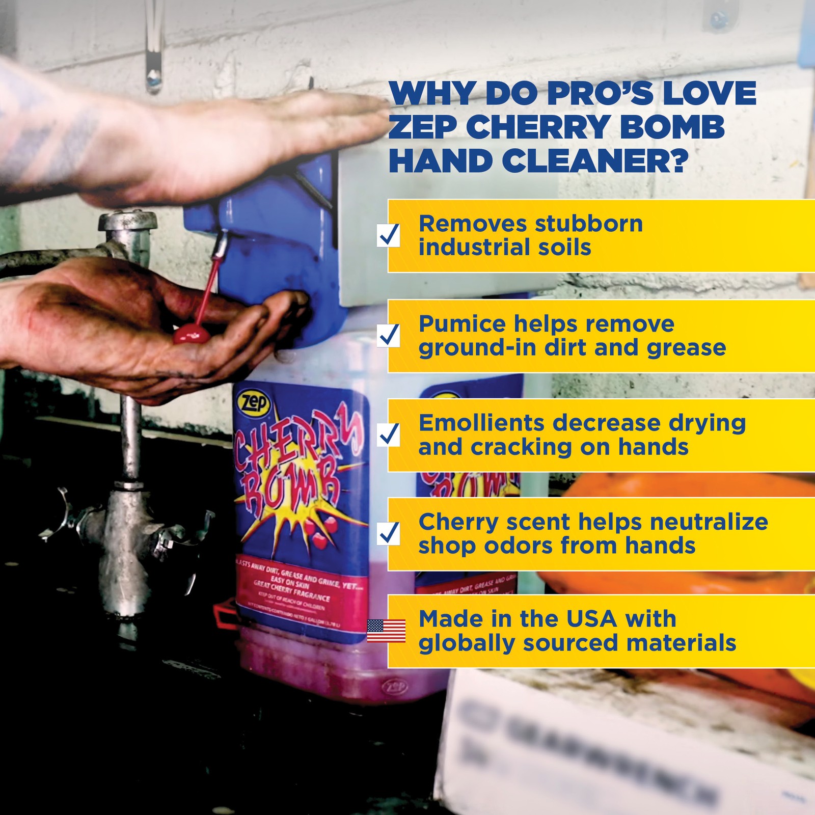 Zep Cherry Bomb Industrial Hand Cleaner Gel Refill – 20 Gallon (1 Drum) 95150 –