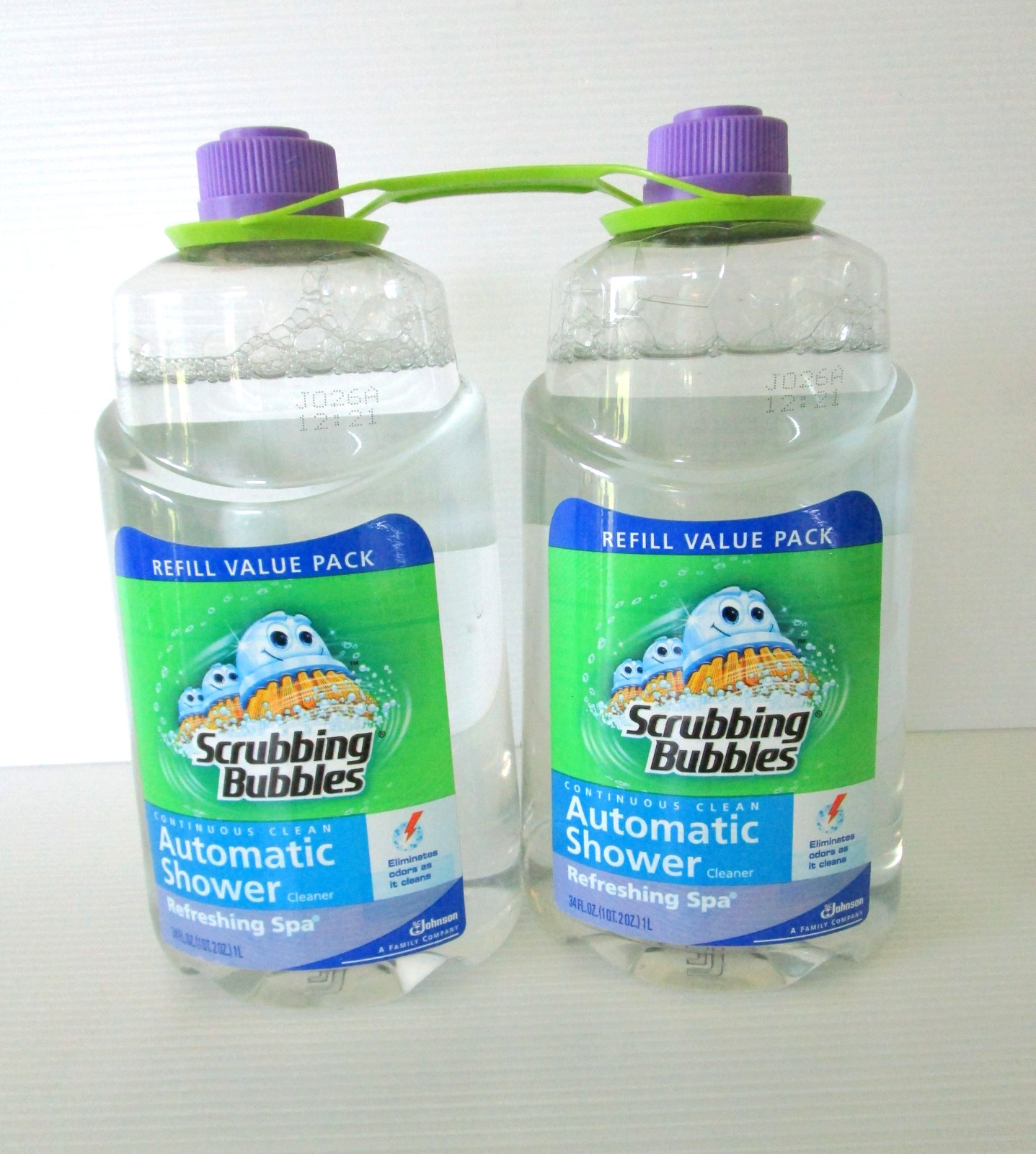 2 Scrubbing Bubbles Automatic Shower Cleaner Refills 34 Oz Refreshing Spa NOS