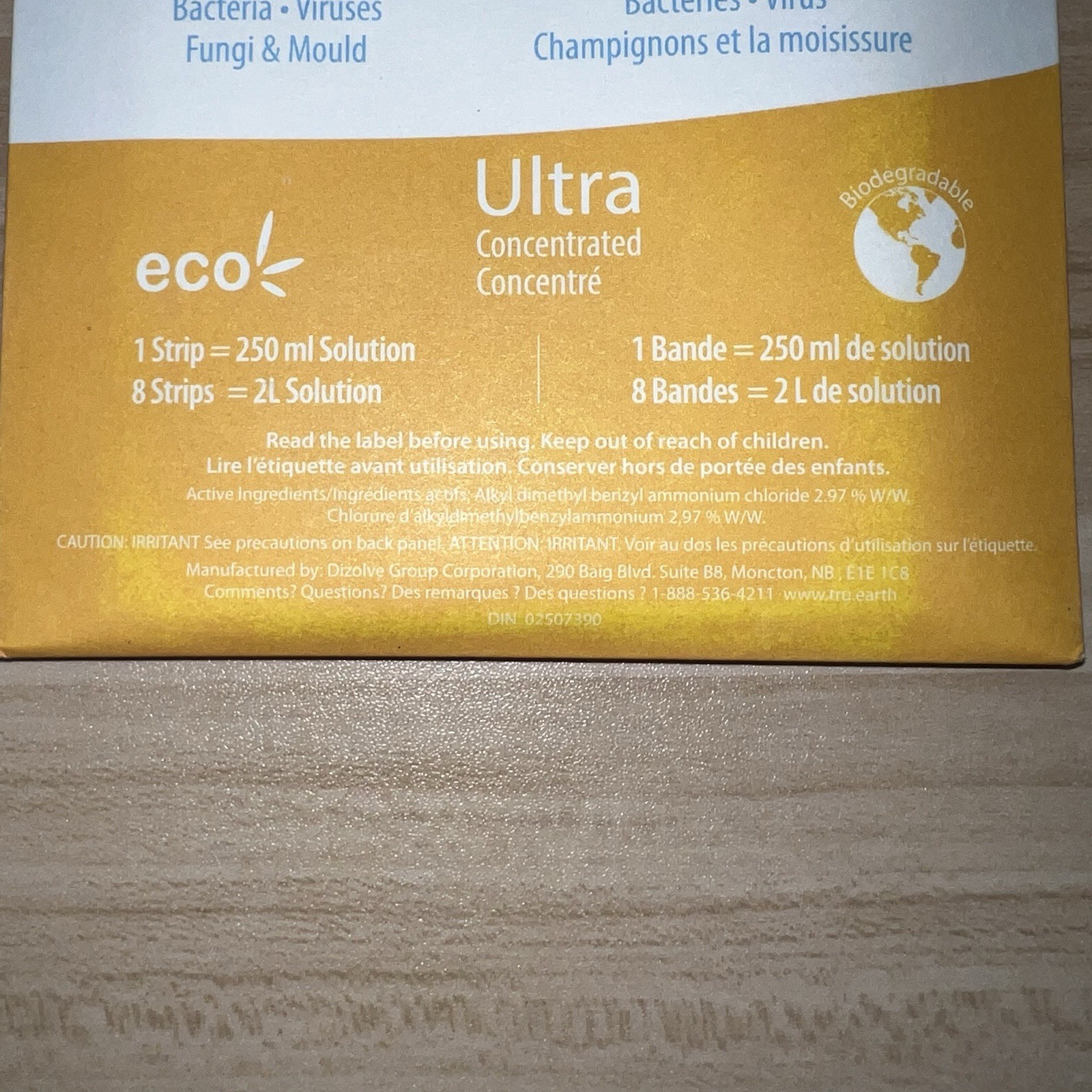 Tru Earth 16 Eco Strips Multi Surface Cleaner Lemon 4L Sealed Biodegradable