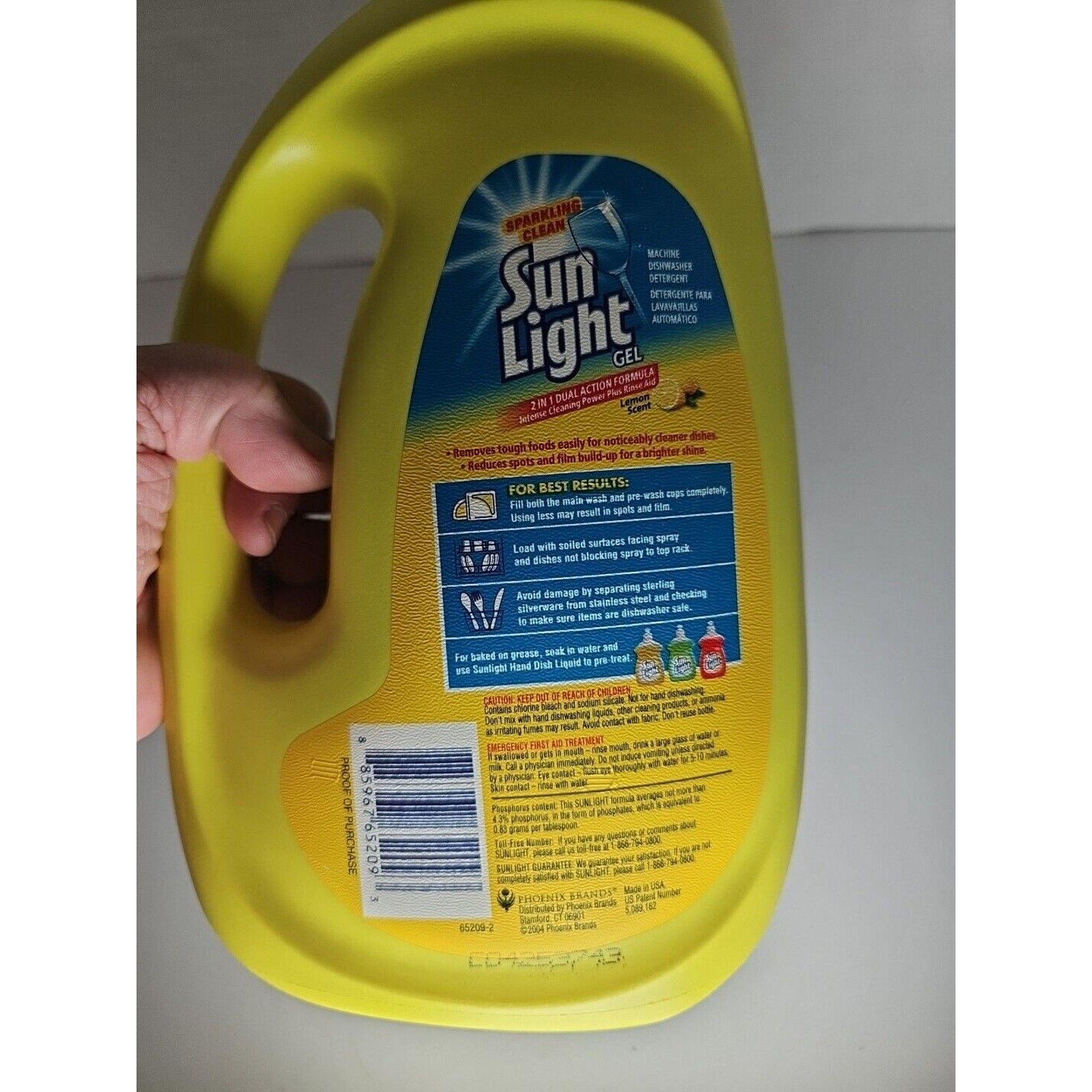 Sun Light Gel Lemon Machine Dishwasher Detergent 2 In 1 Vintage 90s PROP Full !!