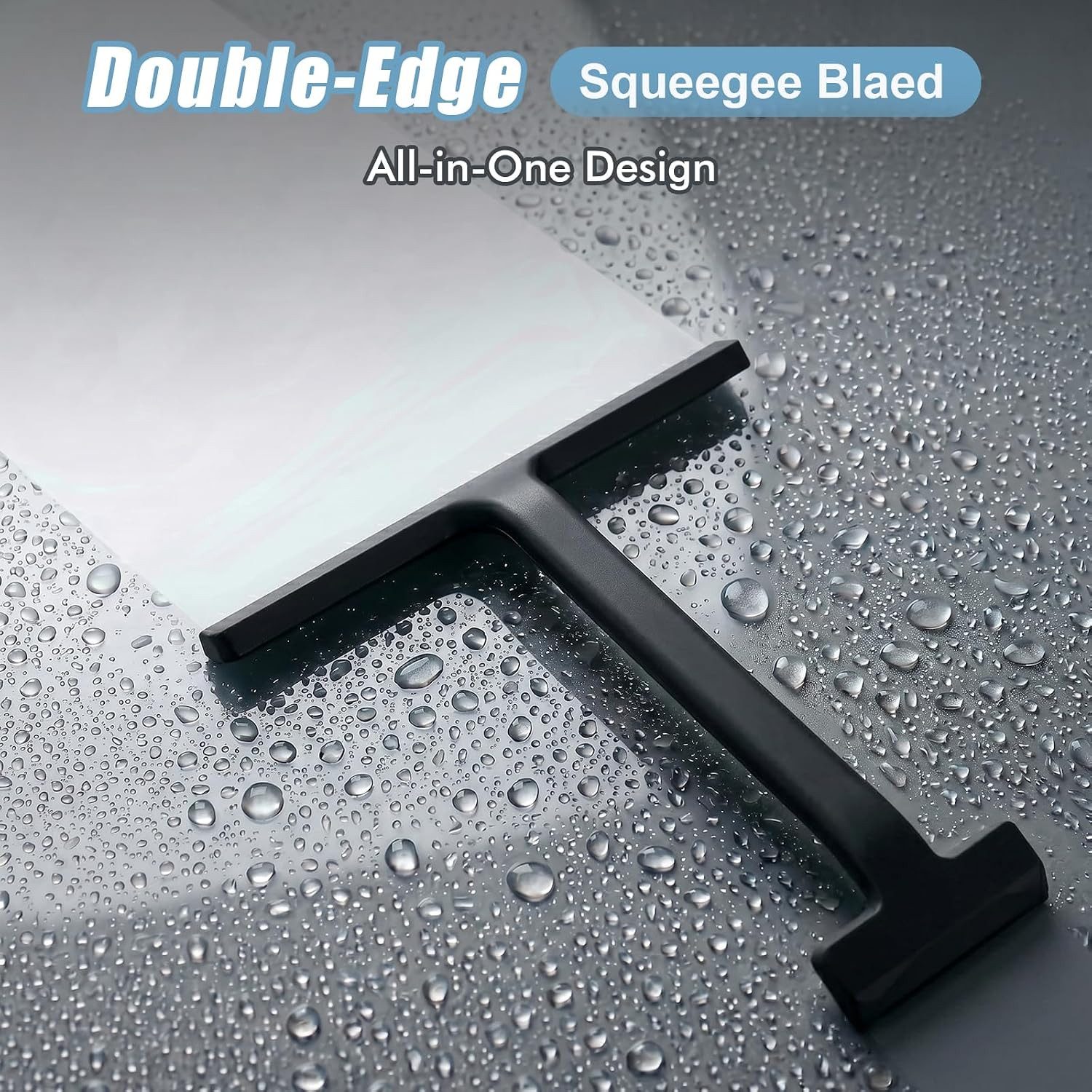Shower Squeegee for Glass Doors,8.6Inch All-One-Piece Silicone Squeegee for Show