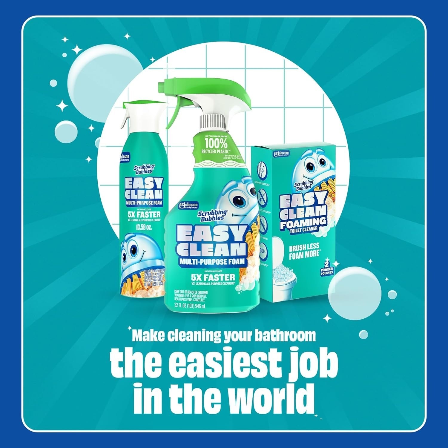 Scrubbing Bubbles Easy Clean Foaming Multipurpose Bathroom Cleaner Spray, Bot