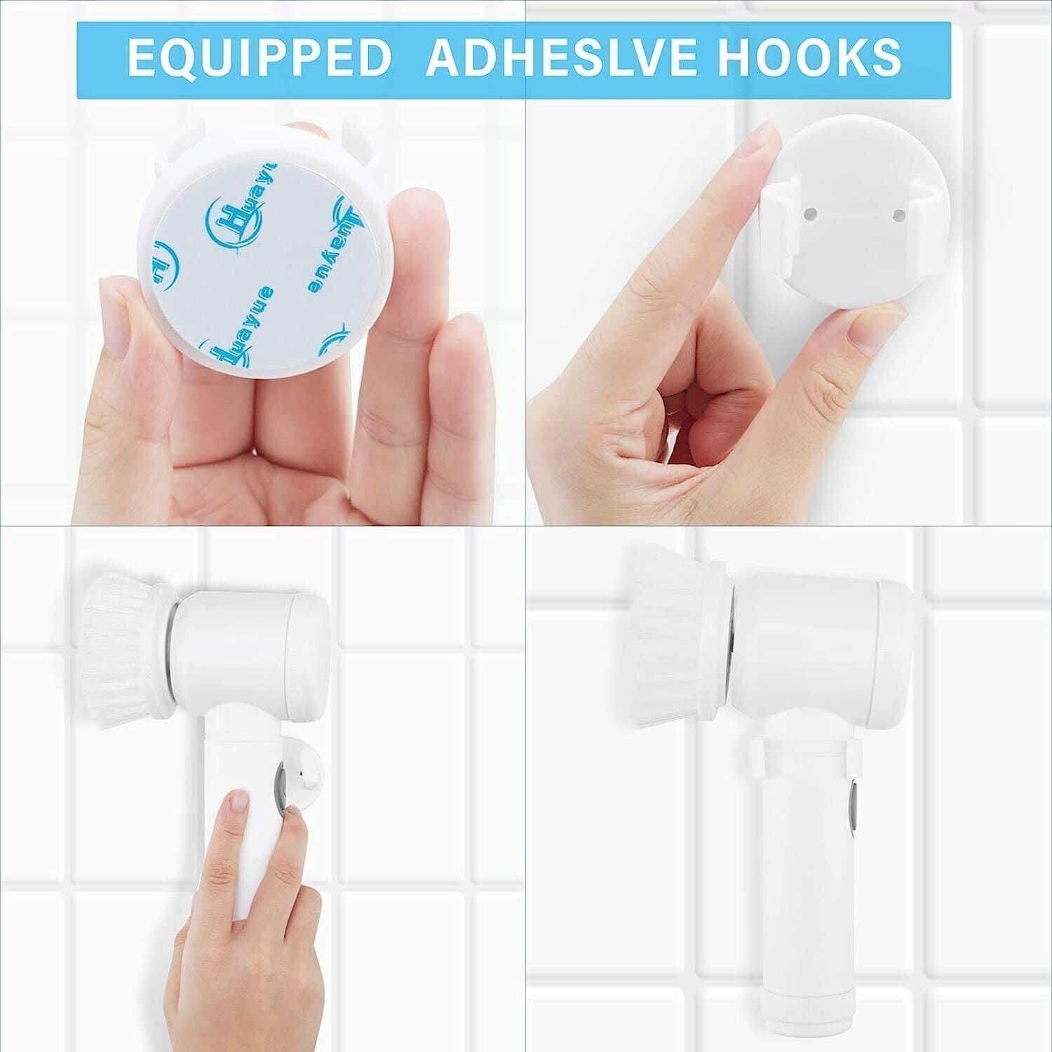 5 in 1 Electric Cleaning Brush Handheld Kitchen Cleaner Cordless Spin Scrubber