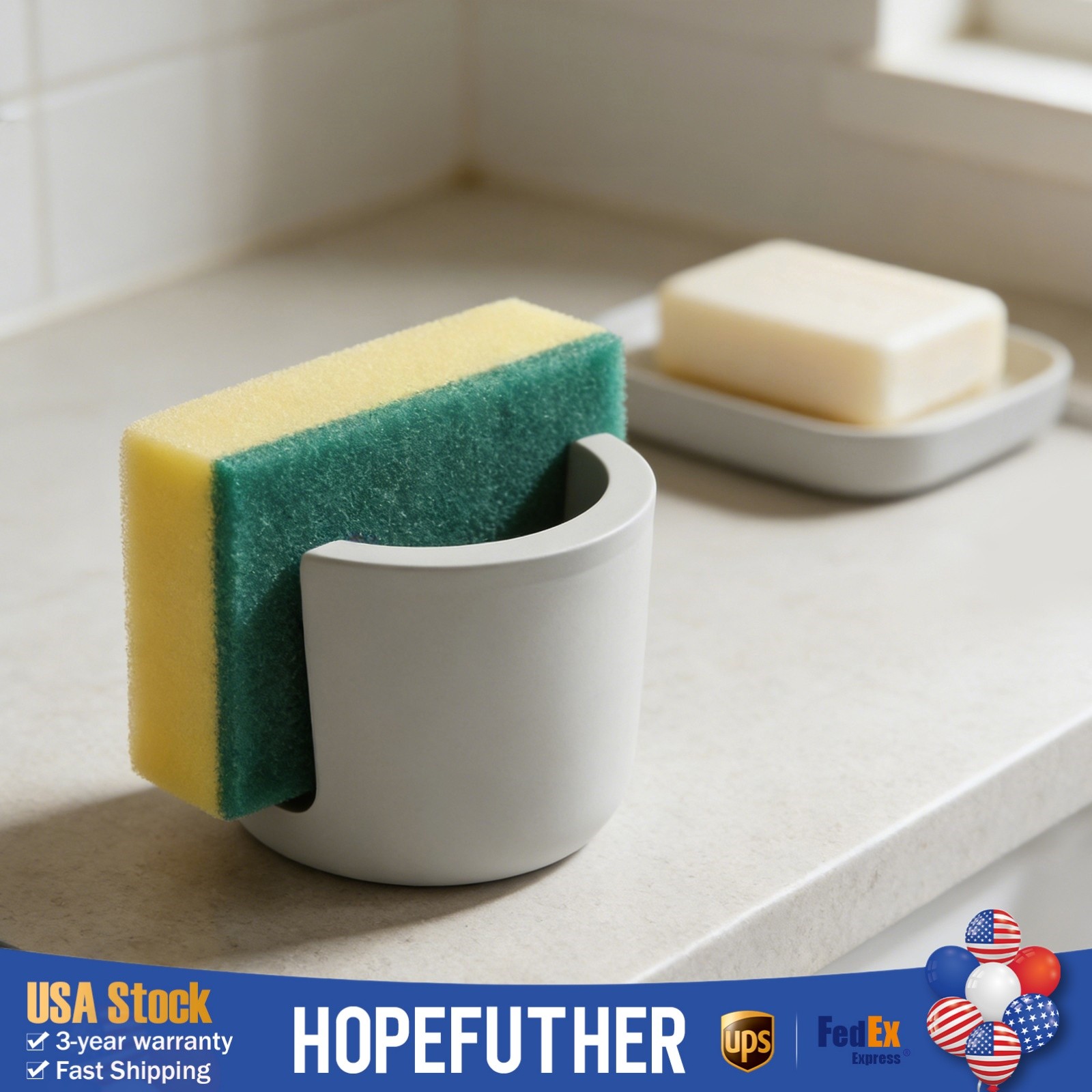 Diatomite Sponge Caddy Quick Dry Diatomaceous Earth Sponge Tray for Countertop