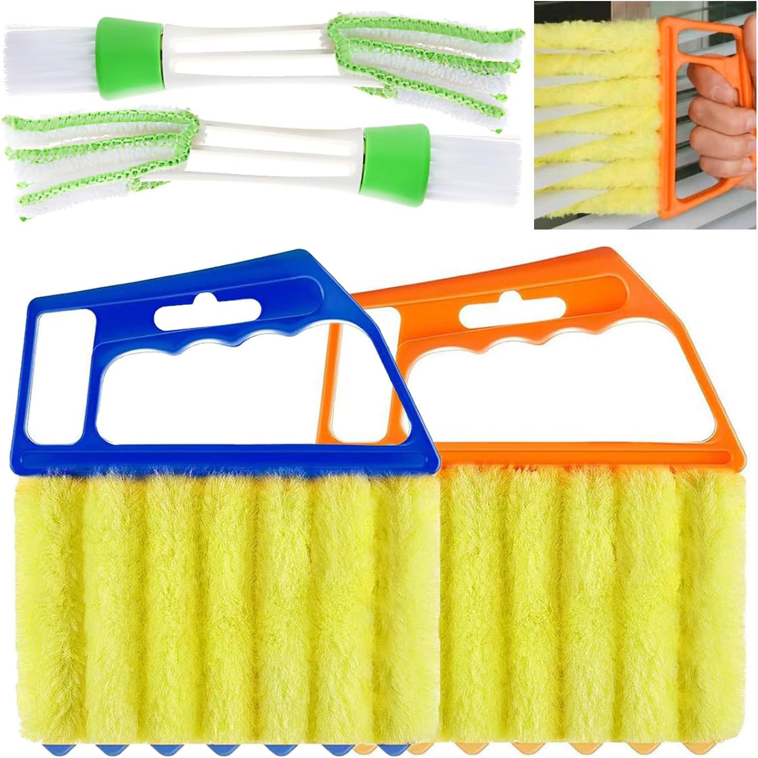4Pcs Window Venetian Blind Cleaner Duster Tool,Venetian Washable Mini Handheld