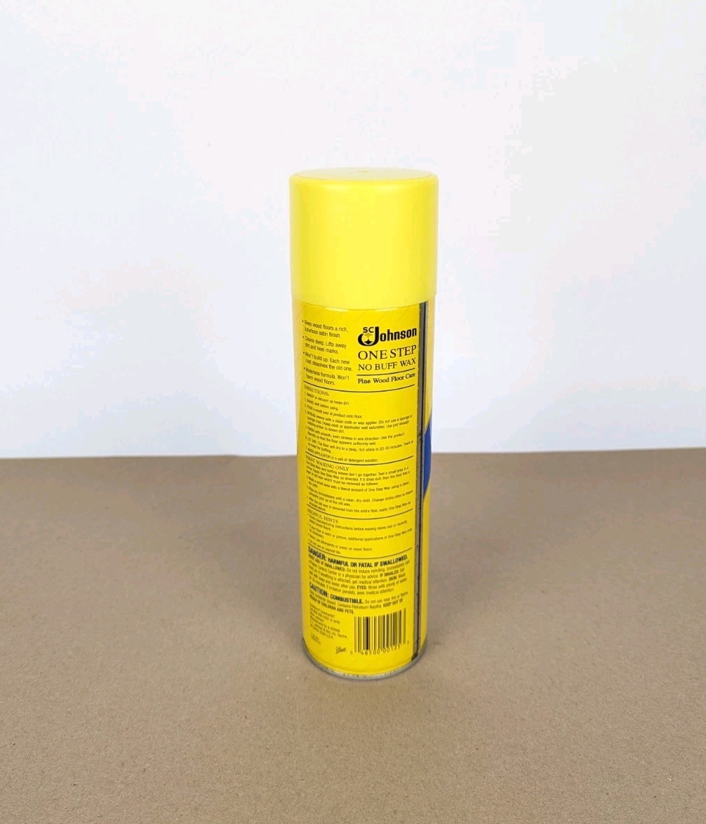 SC Johnson One Step No Buff Wax Fine Wood Floor Care 22Oz Discontinued