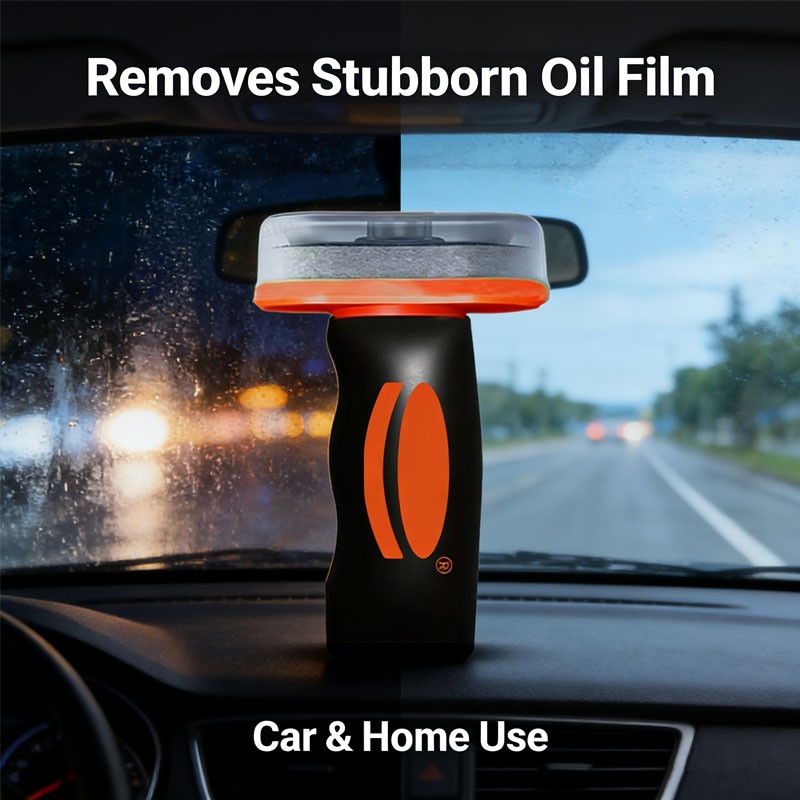 Automotive Oil Film Cleaner Car Windshield Oil Film Remover w/ Brush Head
