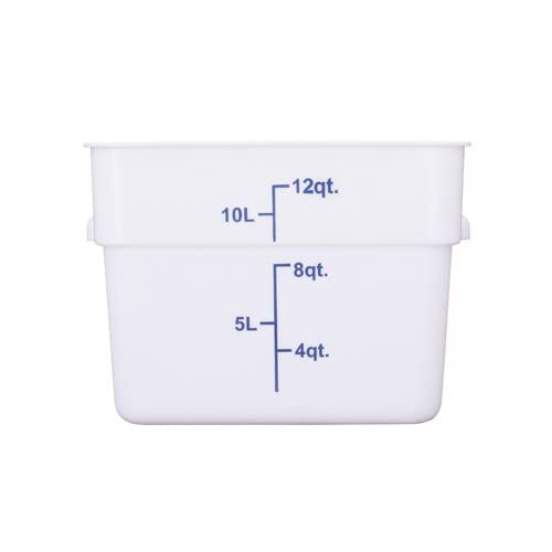 CenPro 29A-058 Square Food Storage Container – 12 Qt. Capacity – White – NSF