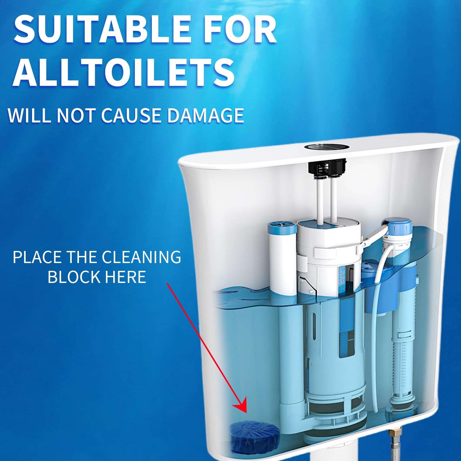 Automatic Toilet Cleaner Tablets, Septic Tank Safe, Removes Hard Water Rings …