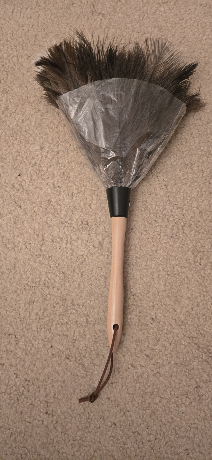 13″ Ostrich Feather Duster Durable Dust Collecting Cleaning Tool In Wool Shop^^