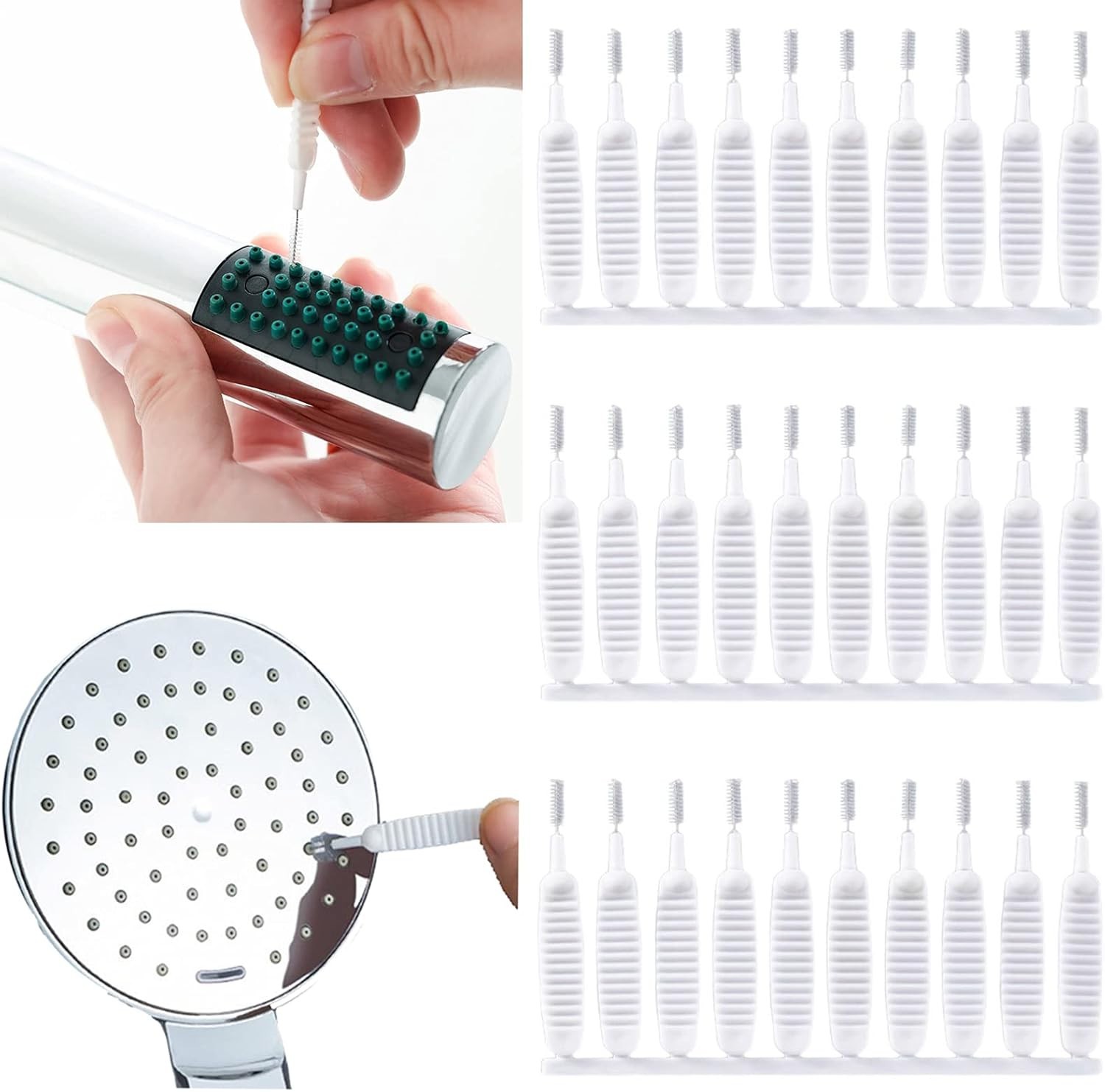 Multi-Surface 30pcs Cleaning Brushes with Non-Slip Handle for Effective Hygiene
