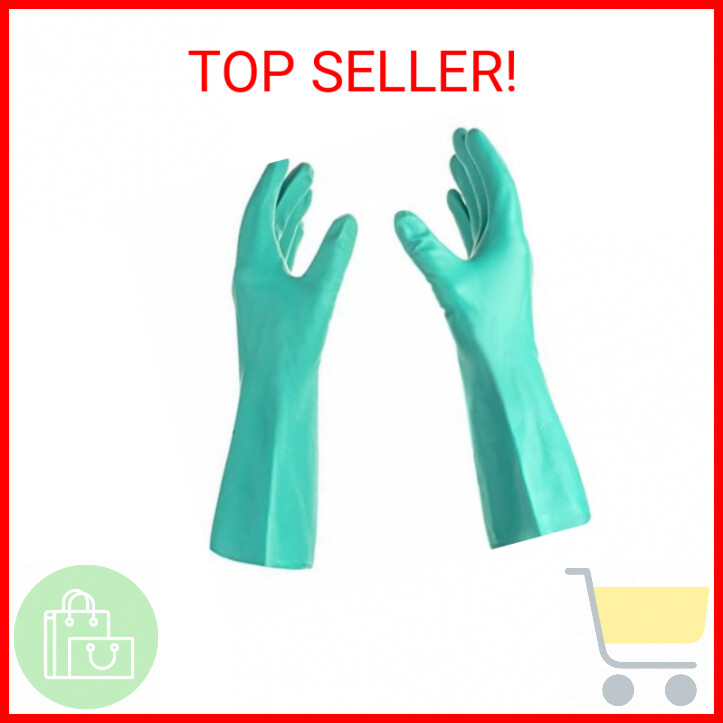 Tusko Products Best Nitrile Rubber Cleaning, Household, Dishwashing Gloves, Late