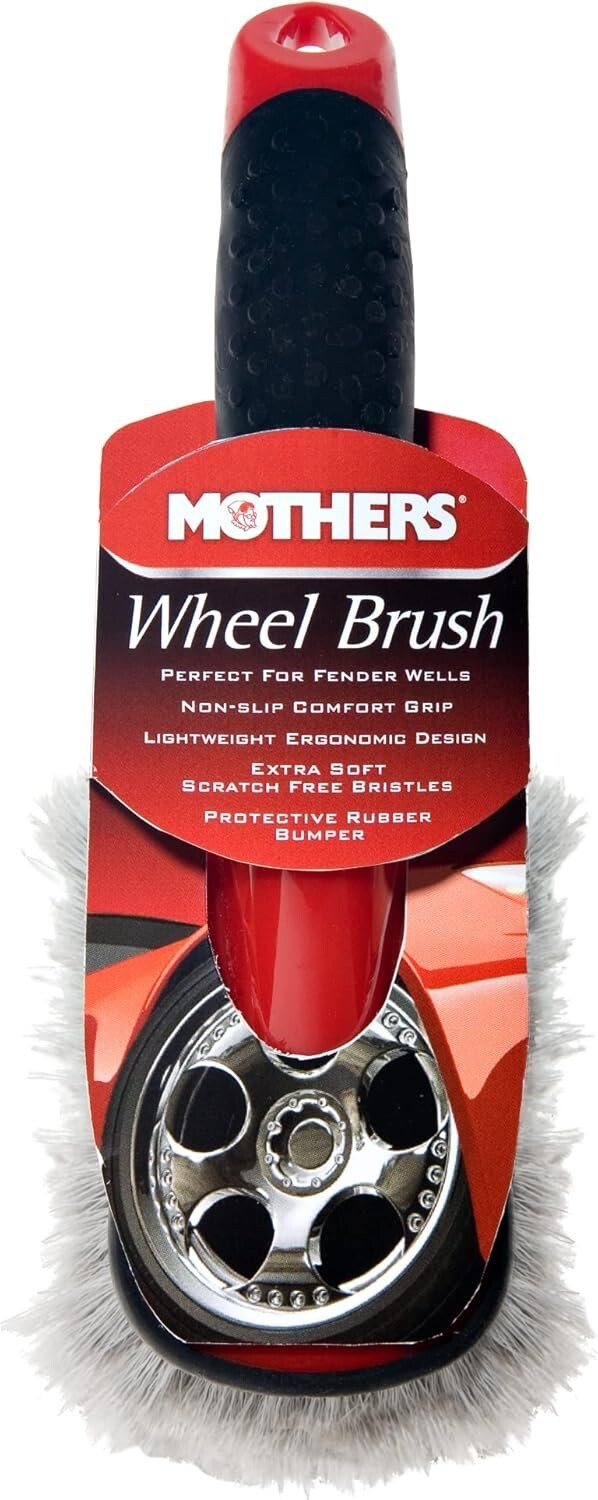 Car Wash Brush, Wheel and Fender Brush, Short Handle Tire Cleaner for Car Detail
