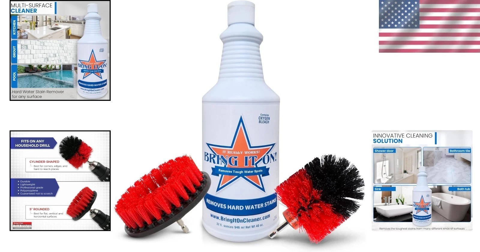 Transform Your Cleaning Routine: Hard Water Remover Plus Drill Brush Attachments