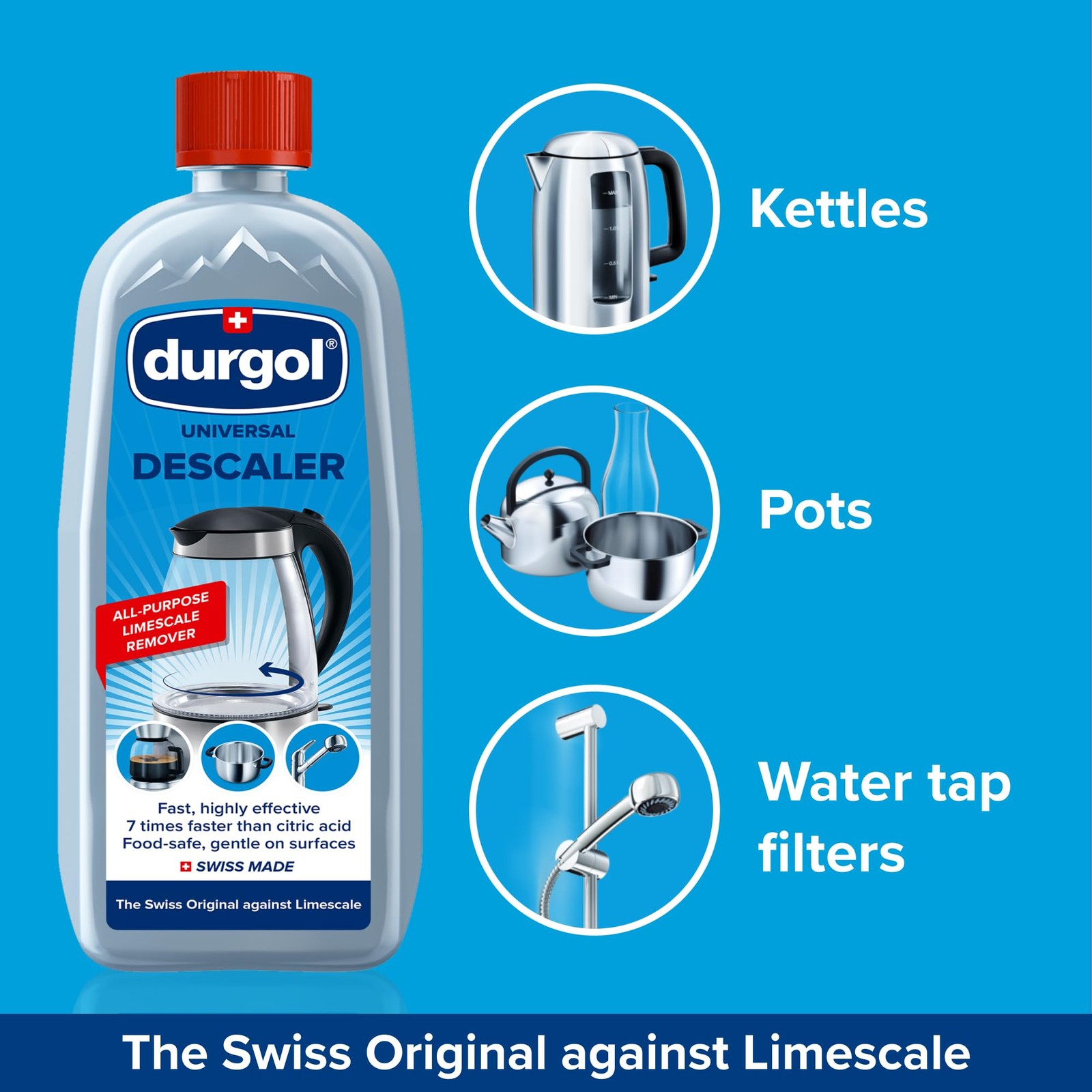 Durgol Universal Multi-Purpose Descaler & Decalcifier for Household Items 16.9oz