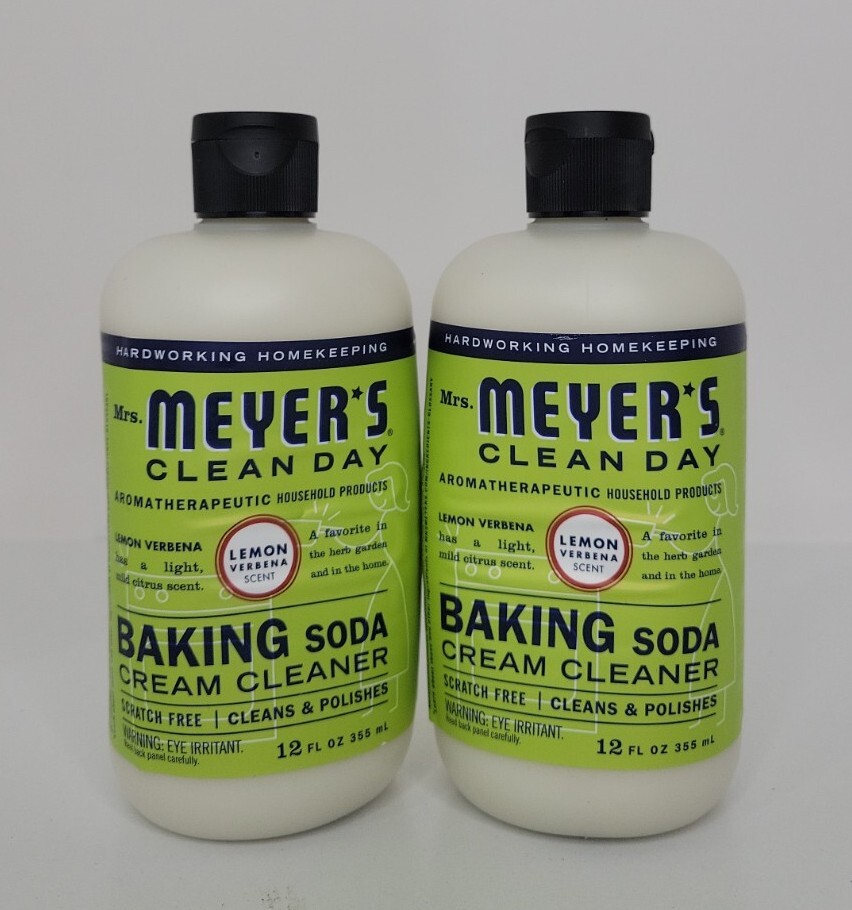 (2) Mrs. Meyer’s Clean Day Baking Soda Cream Cleanser Lemon ~ New