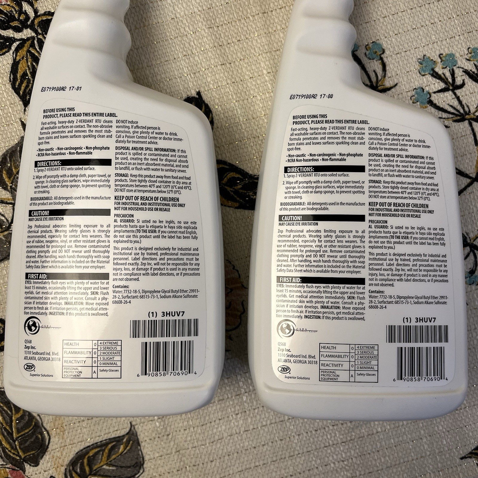 LOT OF 2 – Zep Professional Z-Verdant Rtu, 32 FL. oz. Spray Bottle R069608A