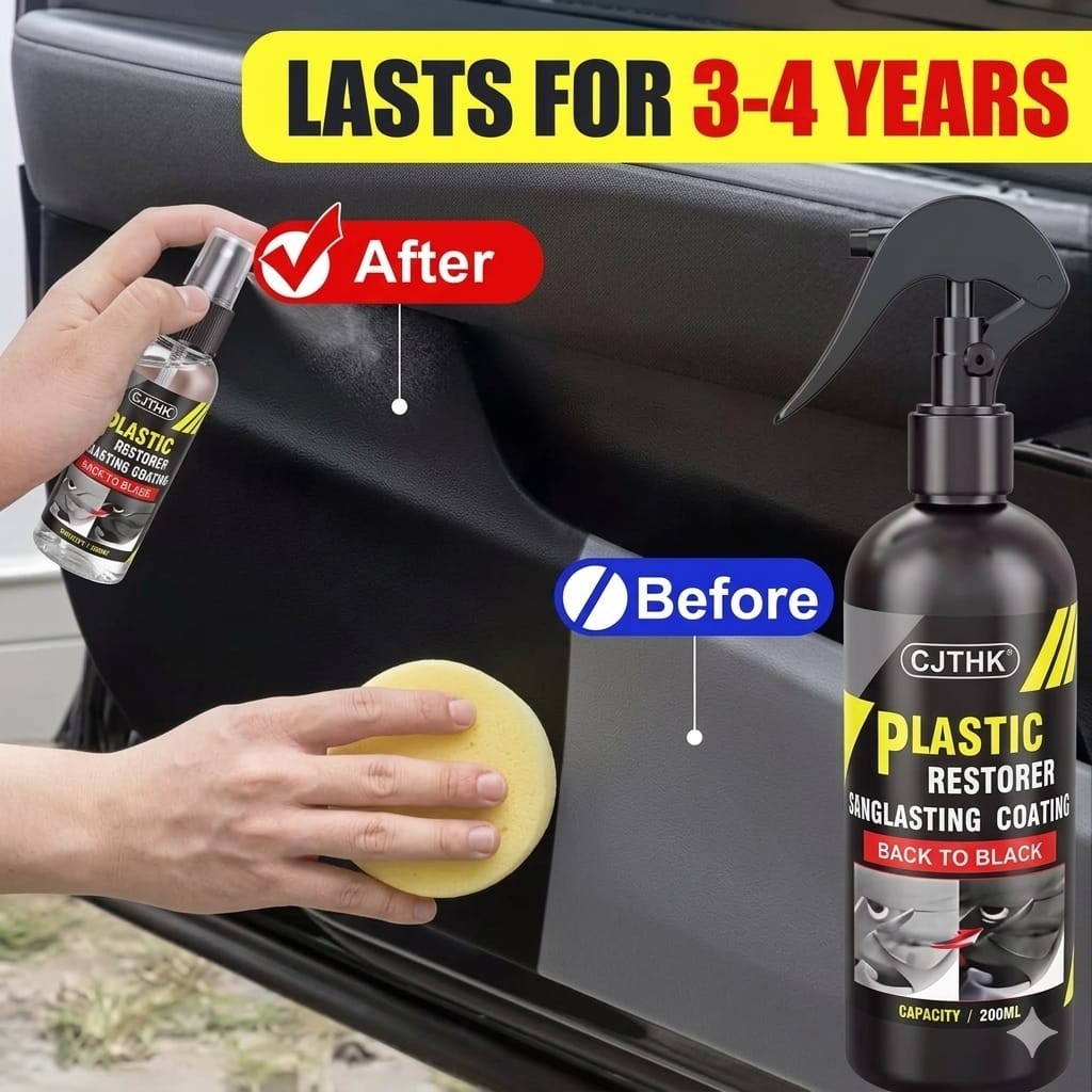 Car Plastic Restorer Back To Black Gloss Plastic Renovator Longlasting Coating L