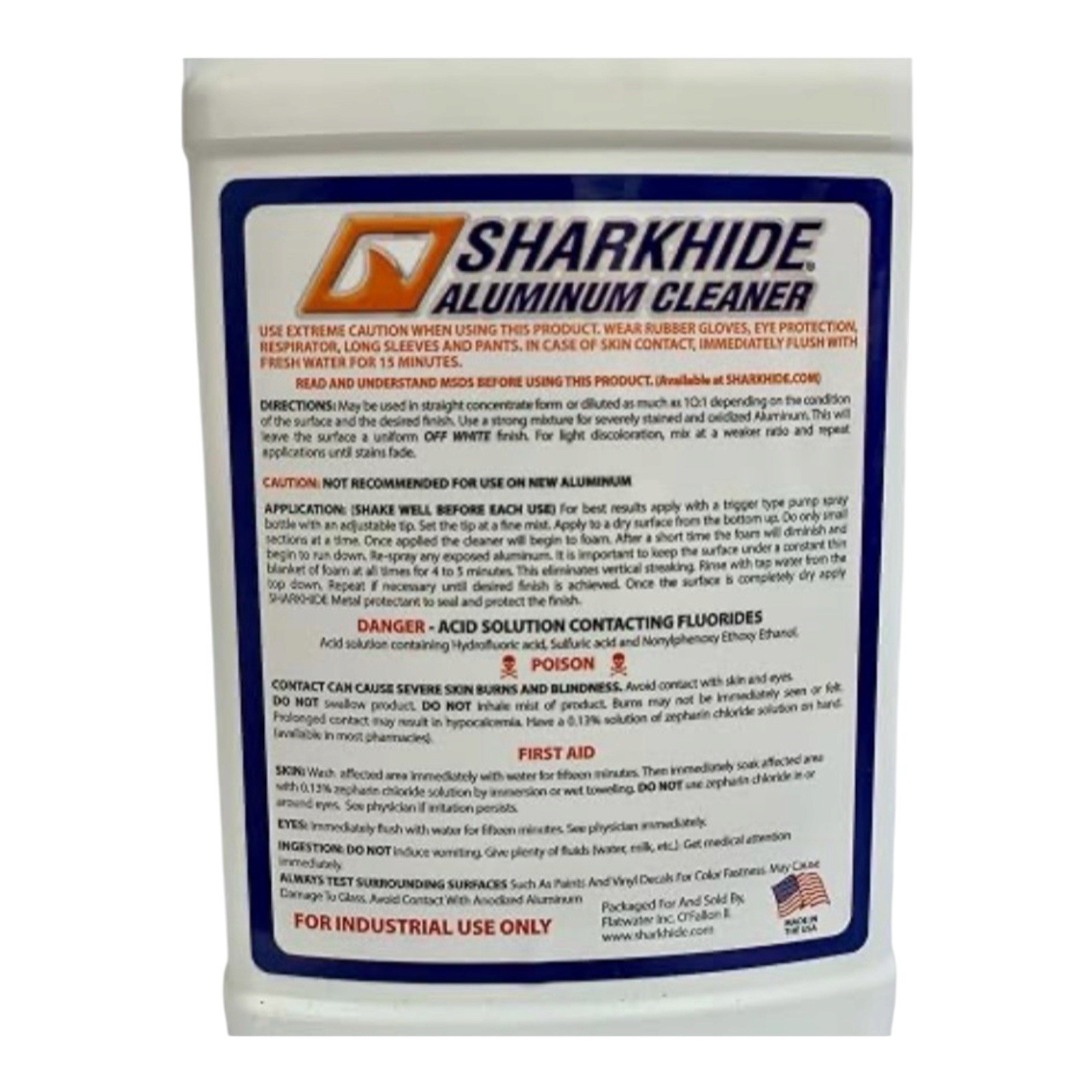 Sharkhide Aluminum Cleaner & Restorer 32oz Boat Hull Metal Cleaner Streak-Free