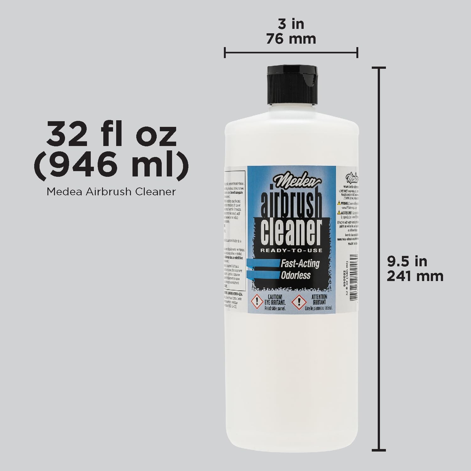 32 oz Clear Pump Sprayer General Purpose Cleaner for Airbrushes and Art Tools
