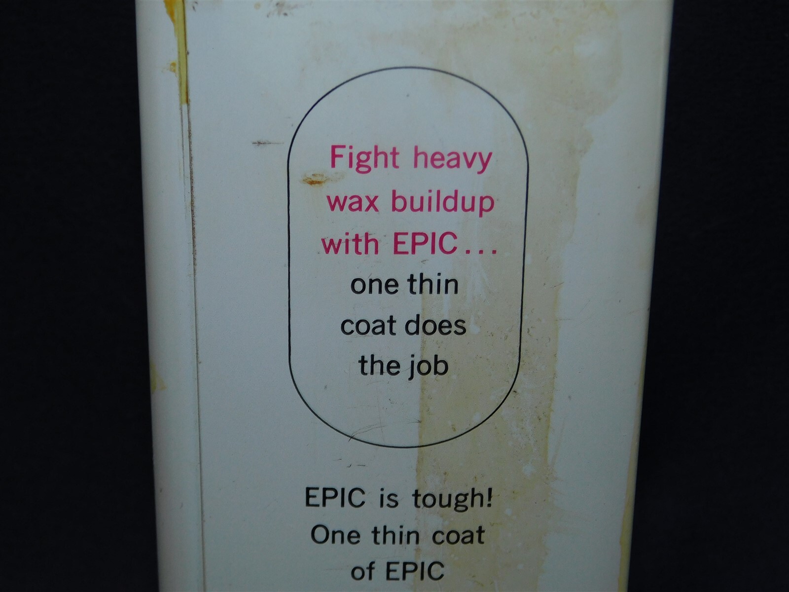 Vintage EPIC By Armstrong Self Polishing Floor Wax One Half Gallon Can Full Prop