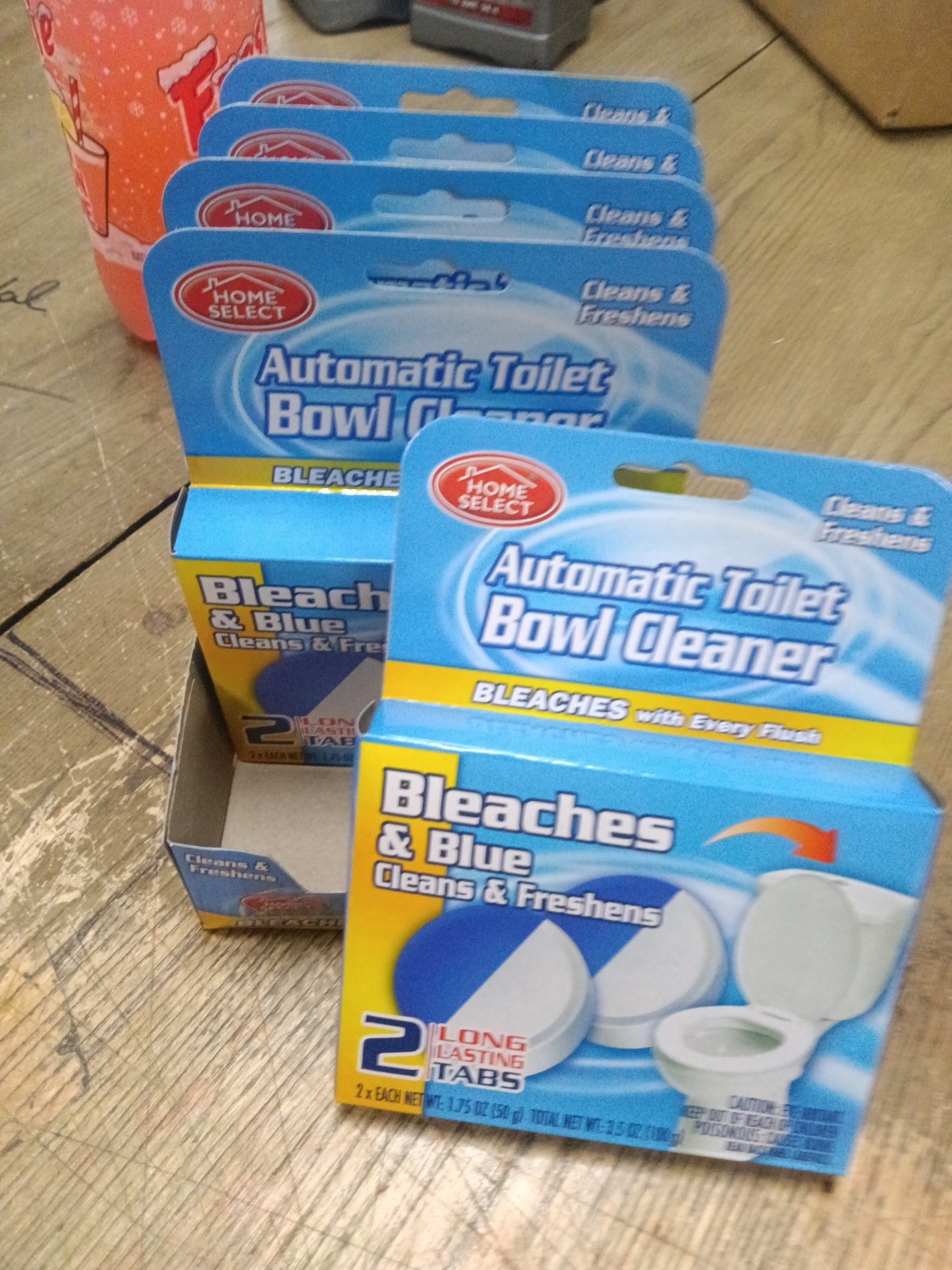 5 pack, Automatic Toilet Bowl Cleaner 2-Tabs each, 391
