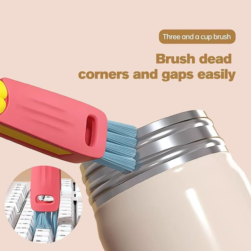 3 in 1 Cup Lid Cleaning Brush, 2025 Upgrade Cups Cleanings Brushs Portable Crevi