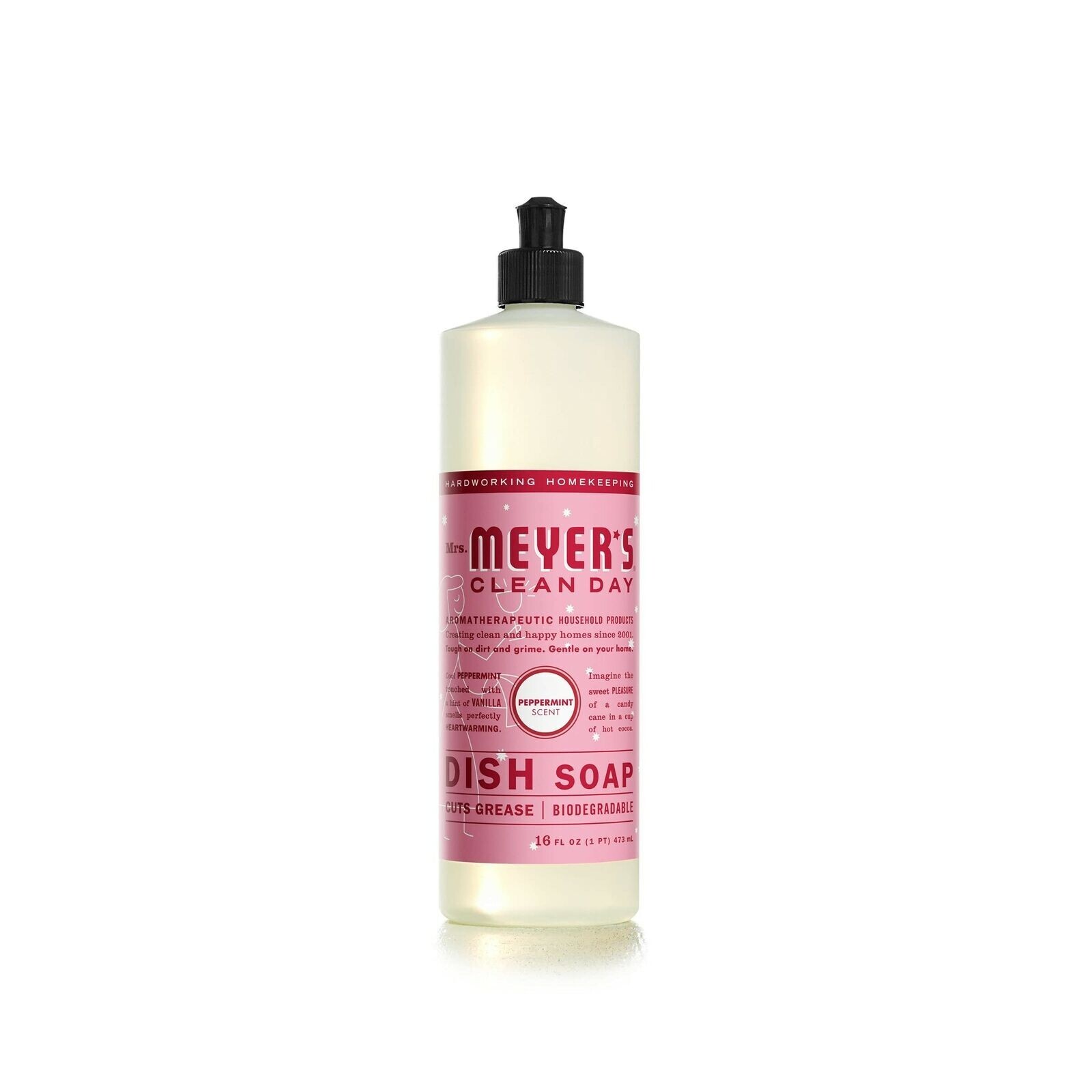 Mrs. Meyer’s Dishwashing Liquid Dish Soap Cruelty Free Formula Peppermint Scent