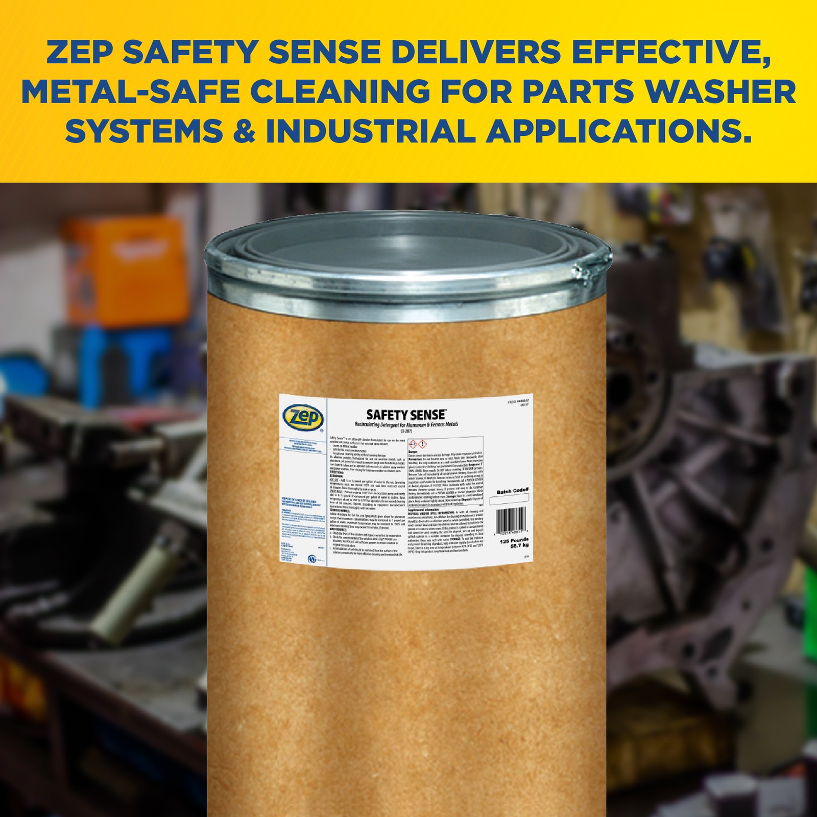 Zep Safety Sense 125 Pounds 1 Drum 488542