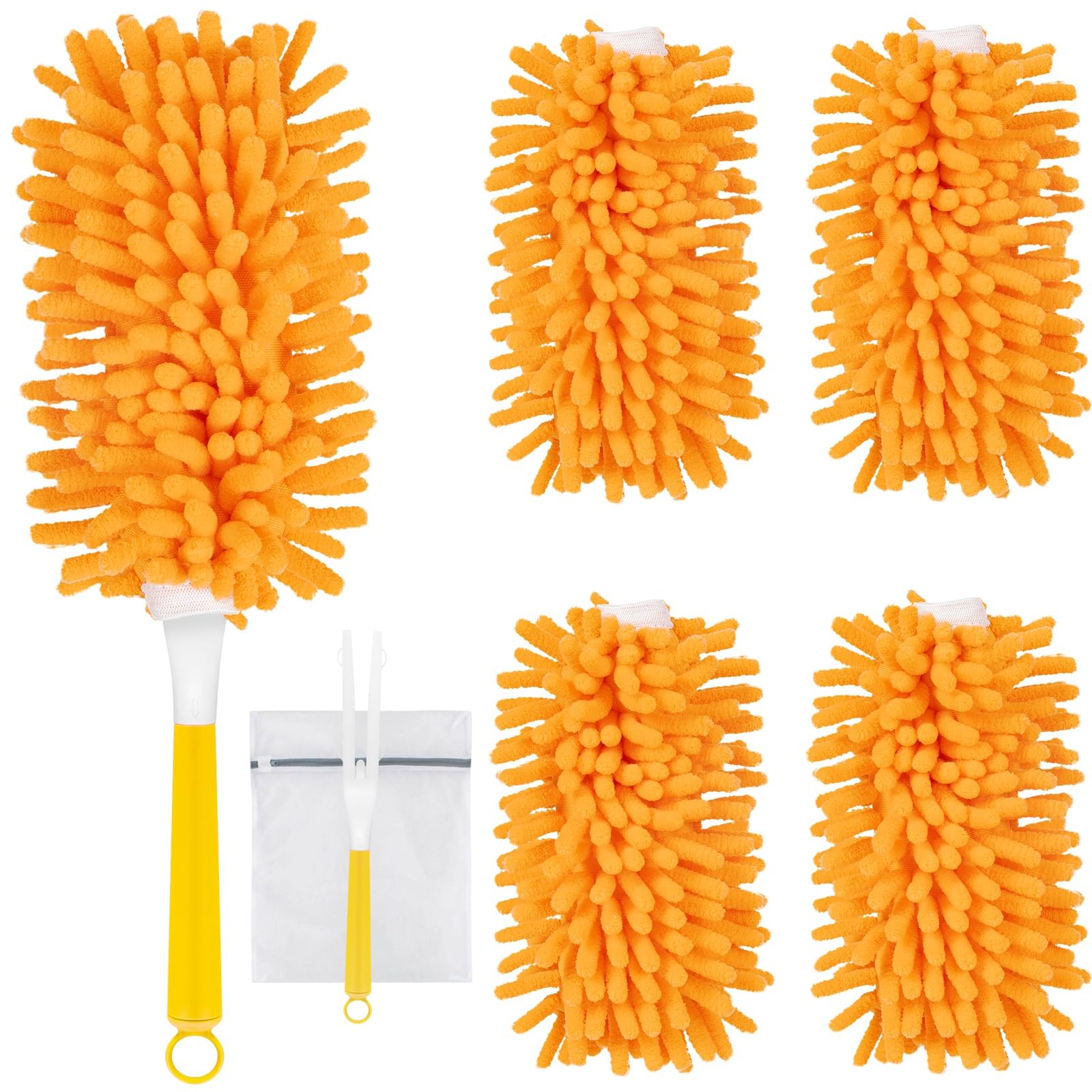4 Pack Reusable Duster Refills with Swiffer Hand Duster, Washable Microfiber …