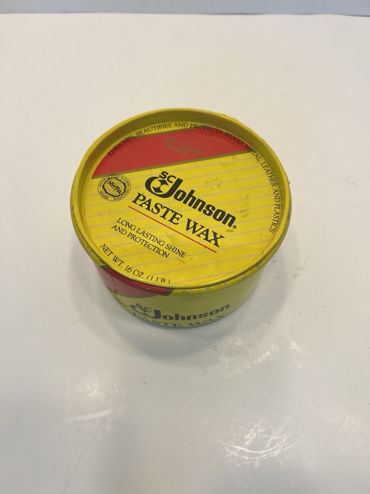 SC Johnson Wood Paste Wax Original Formula 16oz 1998 OPEN 98% Full